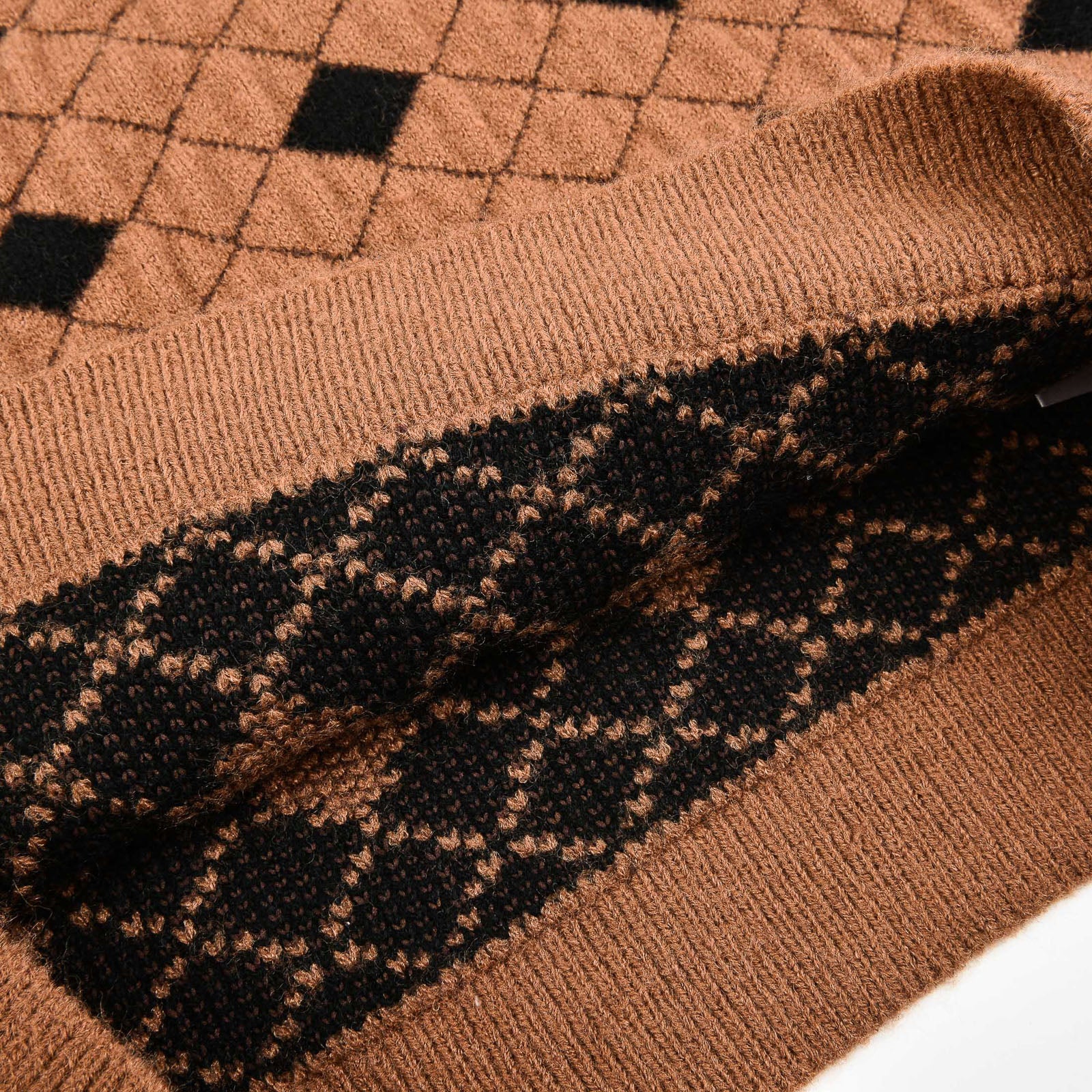 Print Half Knit Zip Top - Image 6