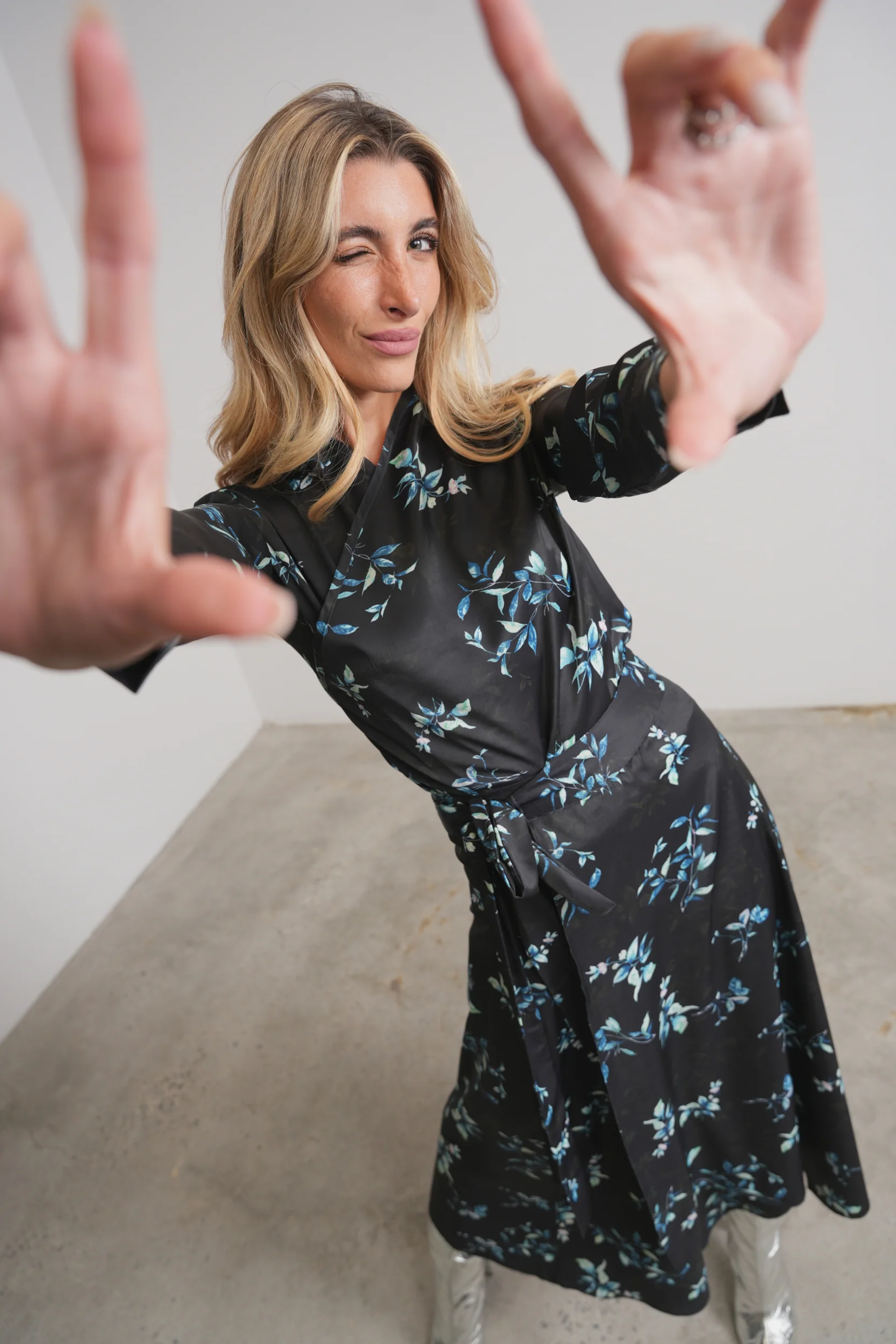 Print Mock Wrap Top