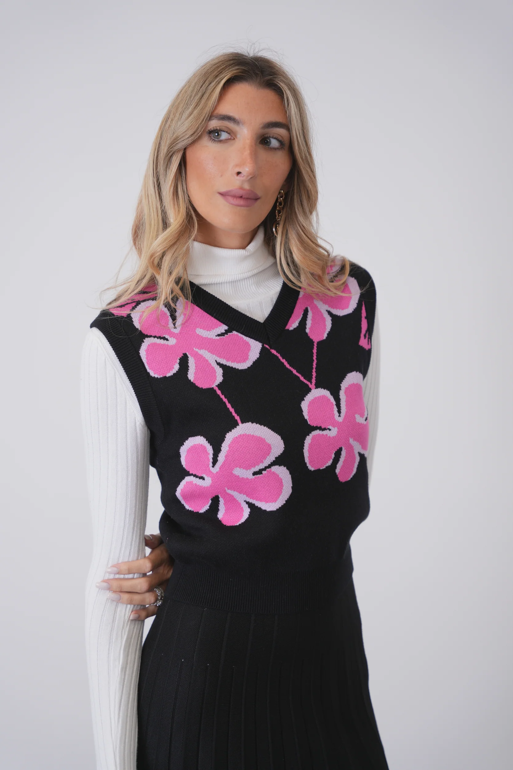 Flower Print Vest - Image 5