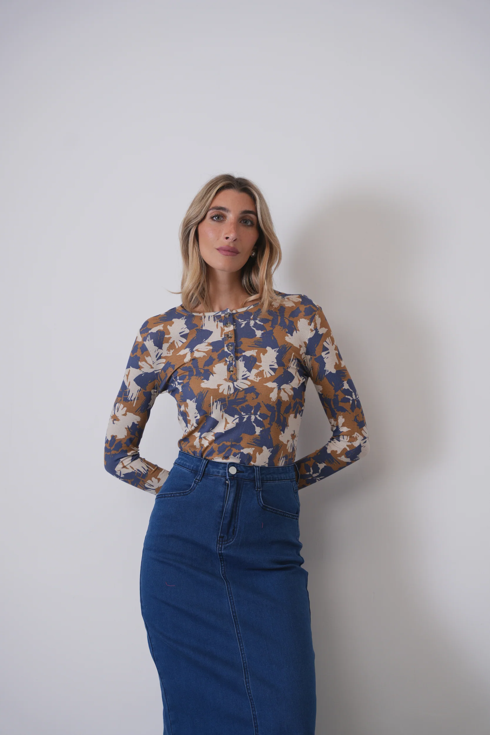 Print Rib Henley - Image 12