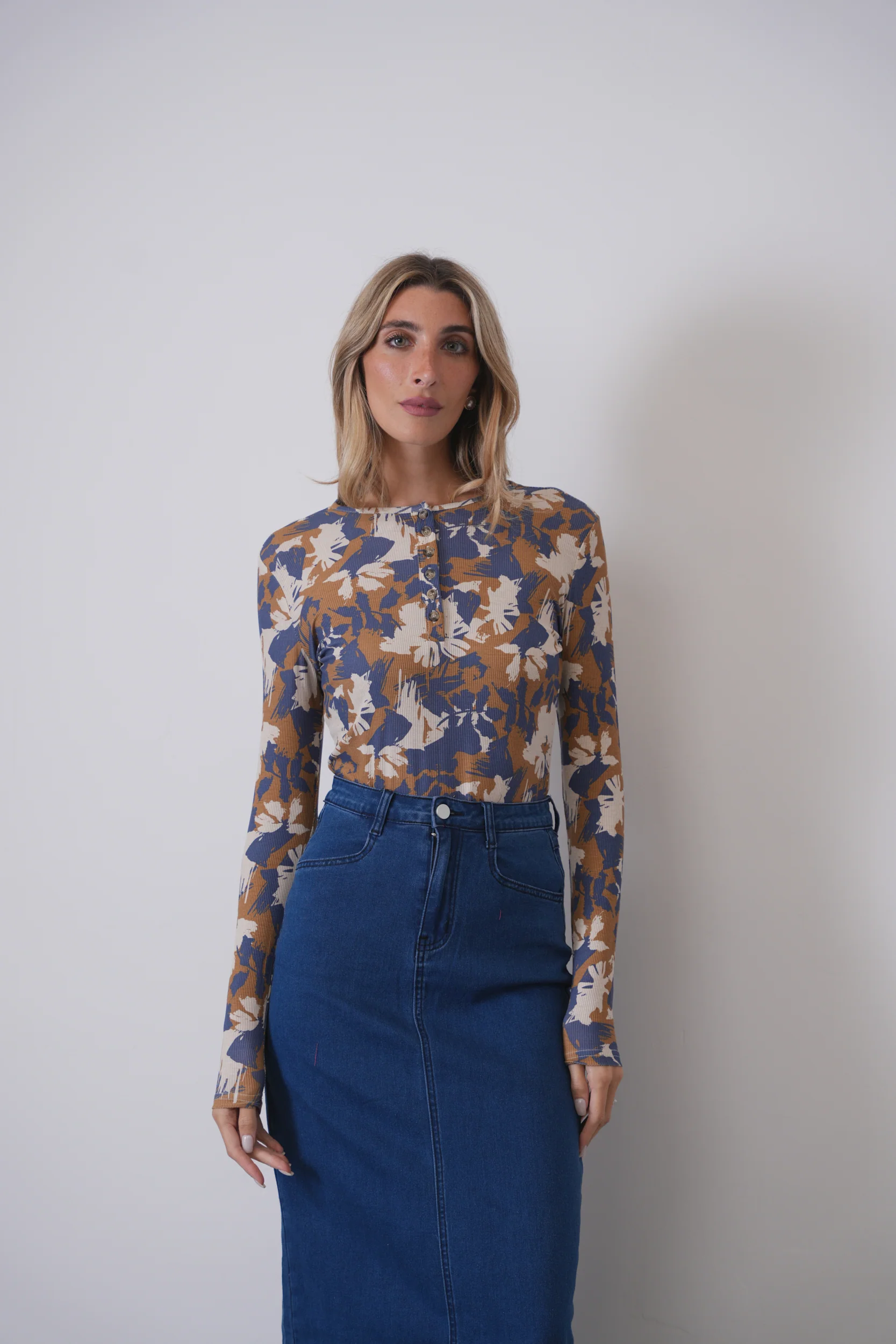 Print Rib Henley - Image 13