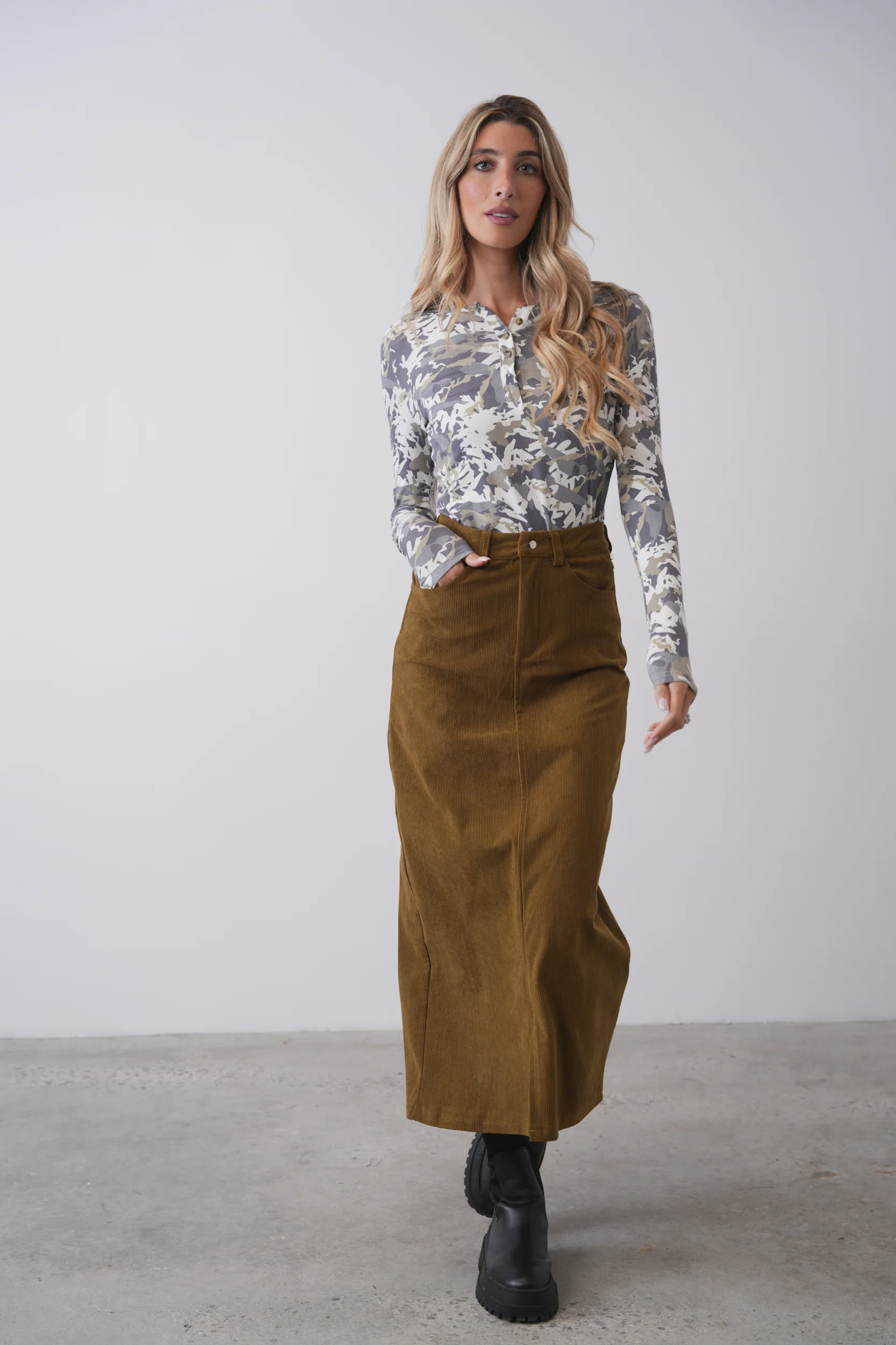 Print Rib Henley - Image 6