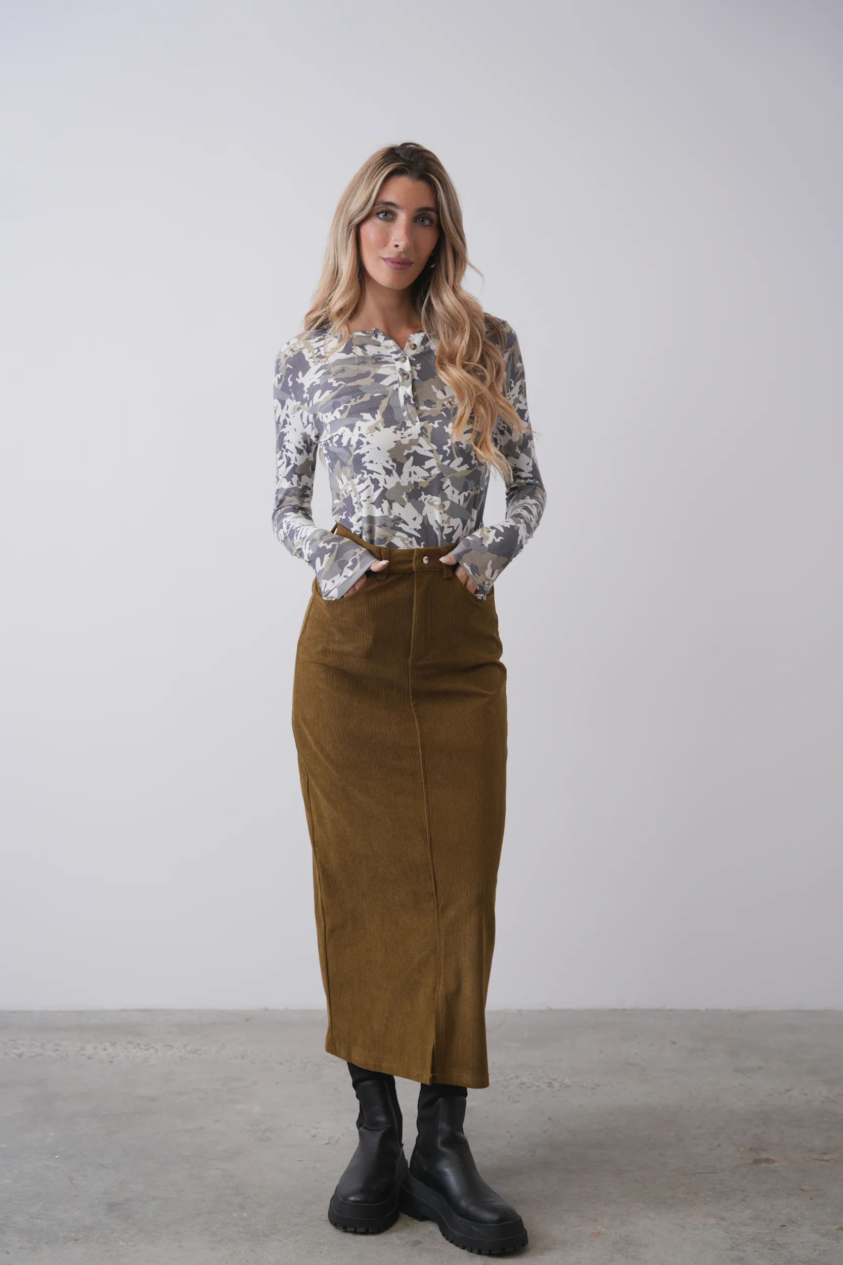 Print Rib Henley - Image 7