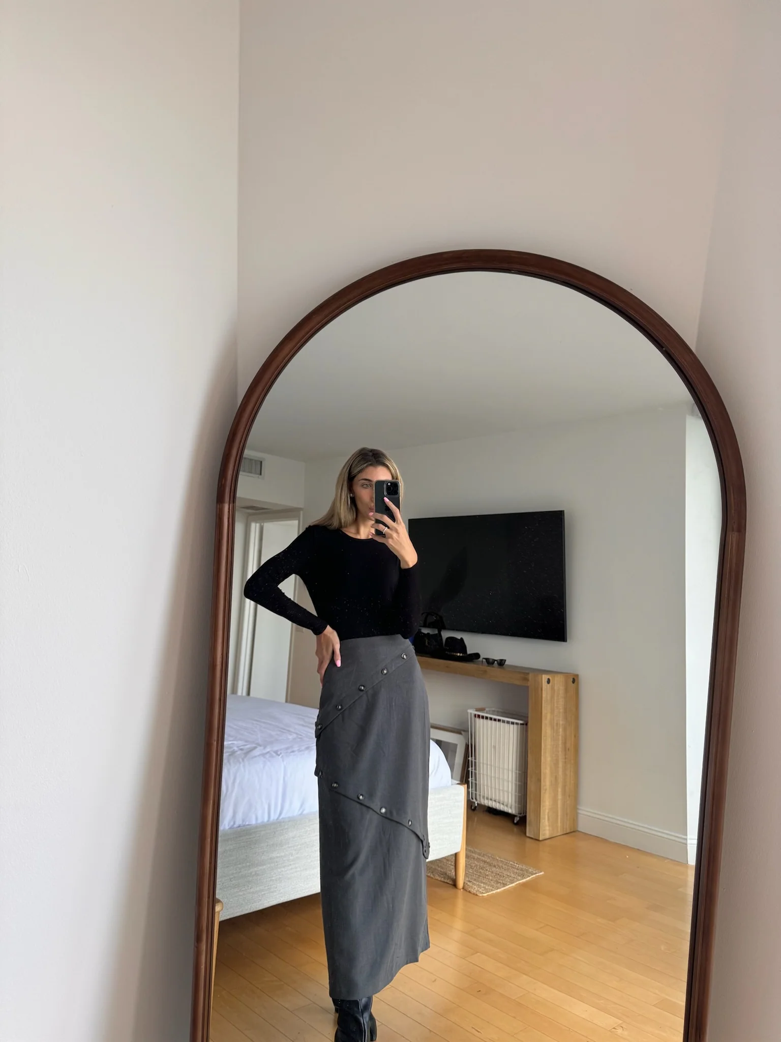 Tailored Button Skirt - Image 9