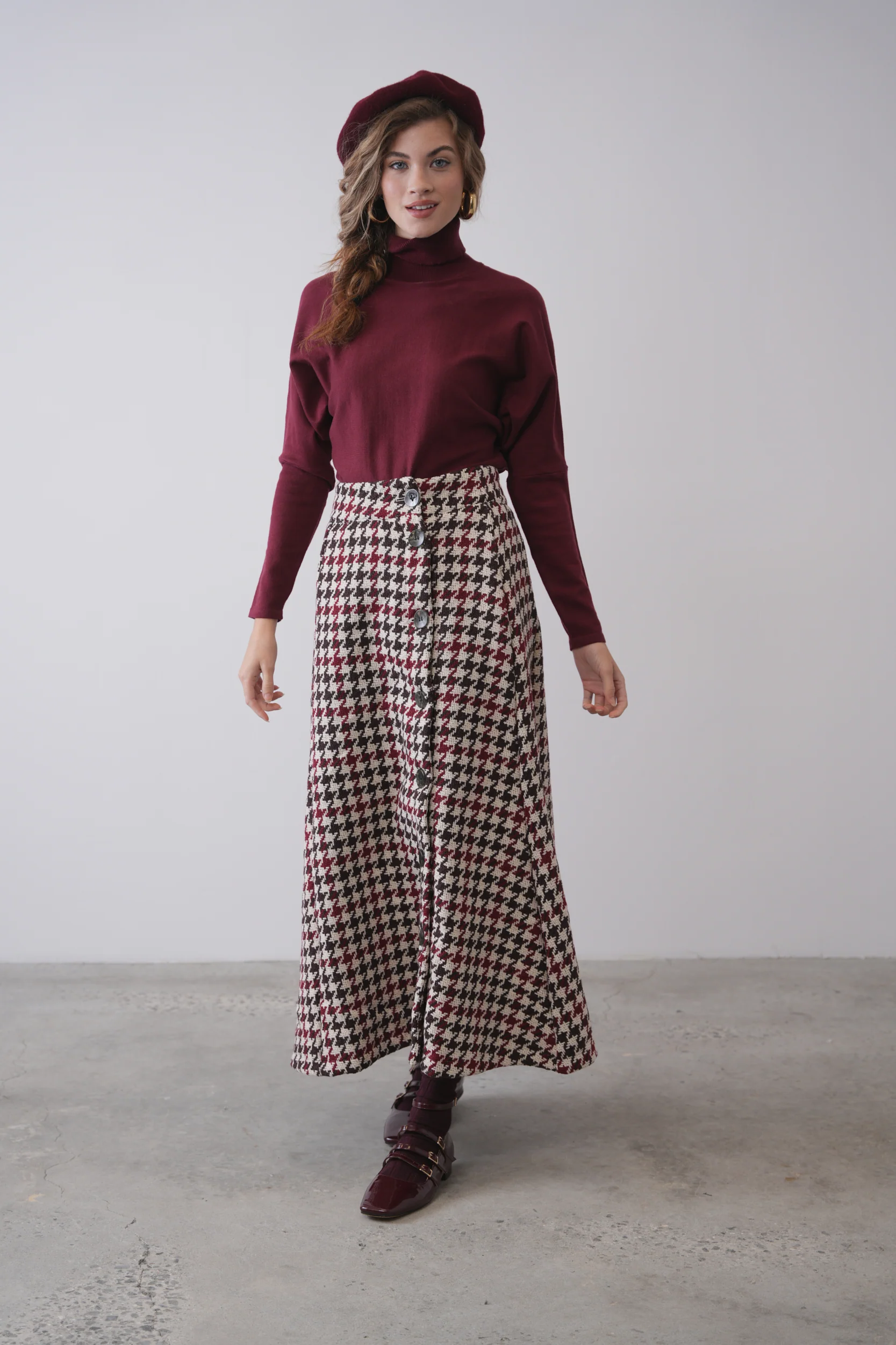 Pattern Button Skirt - Image 5