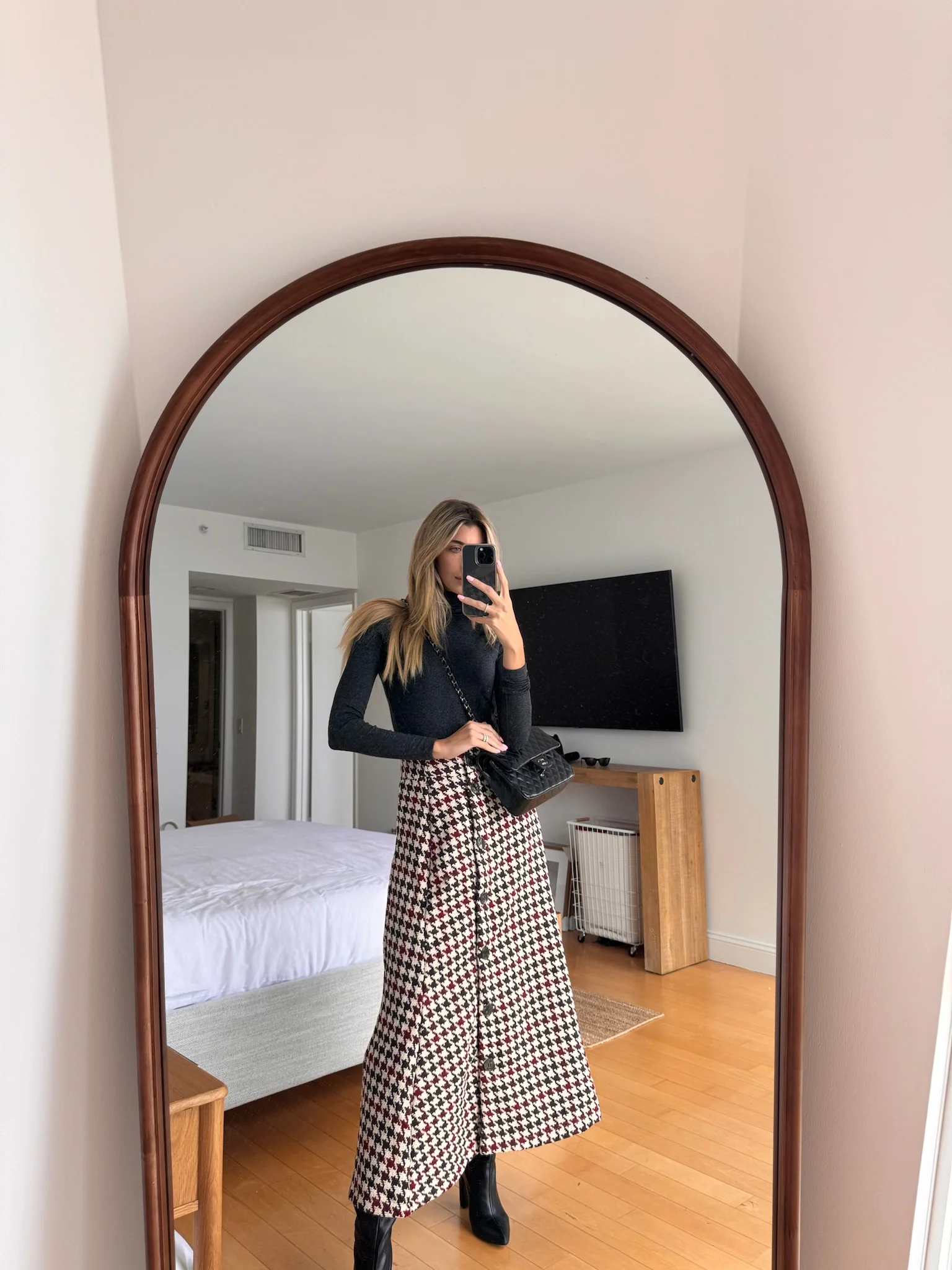Pattern Button Skirt - Image 8