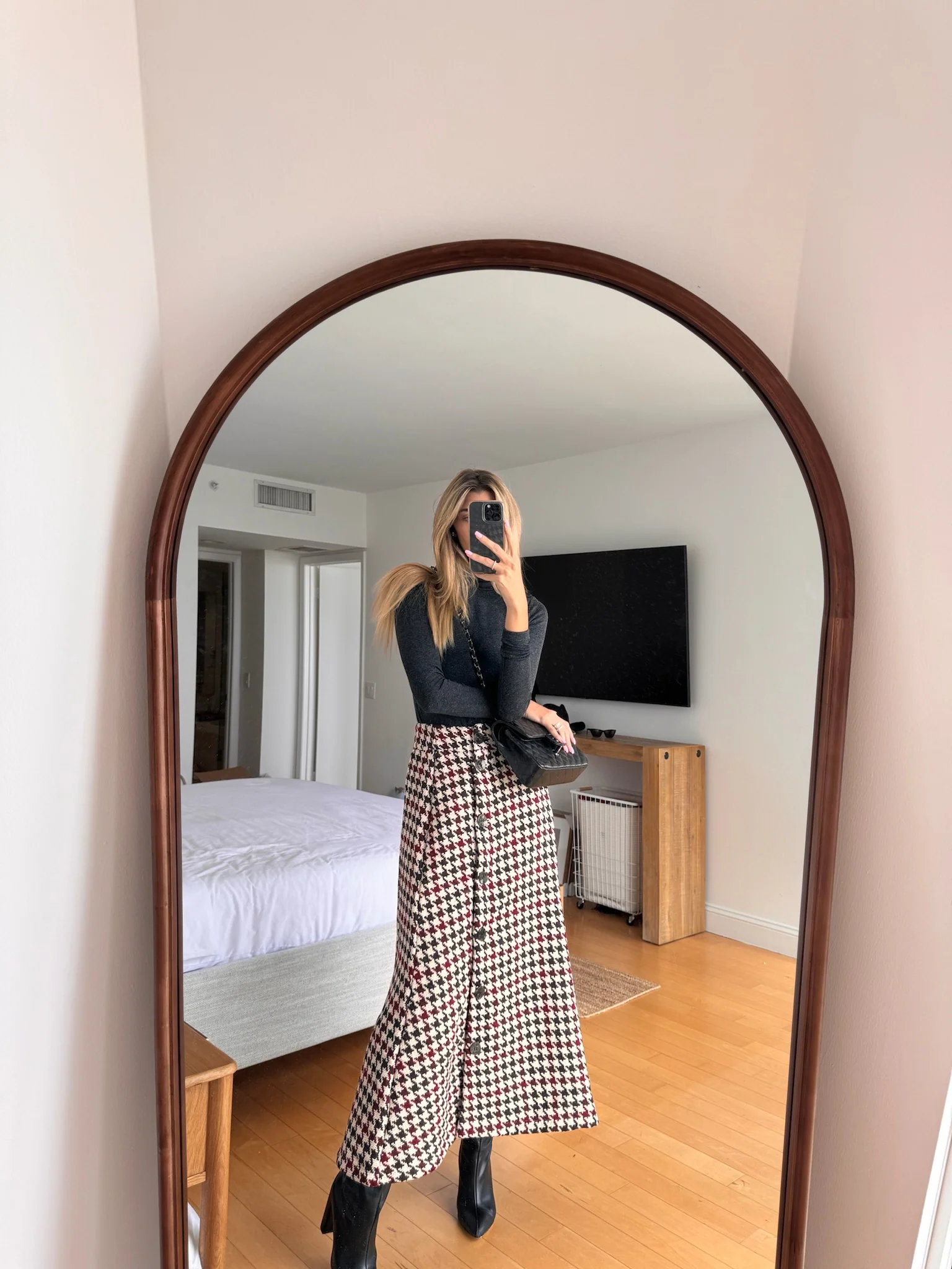 Pattern Button Skirt - Image 9