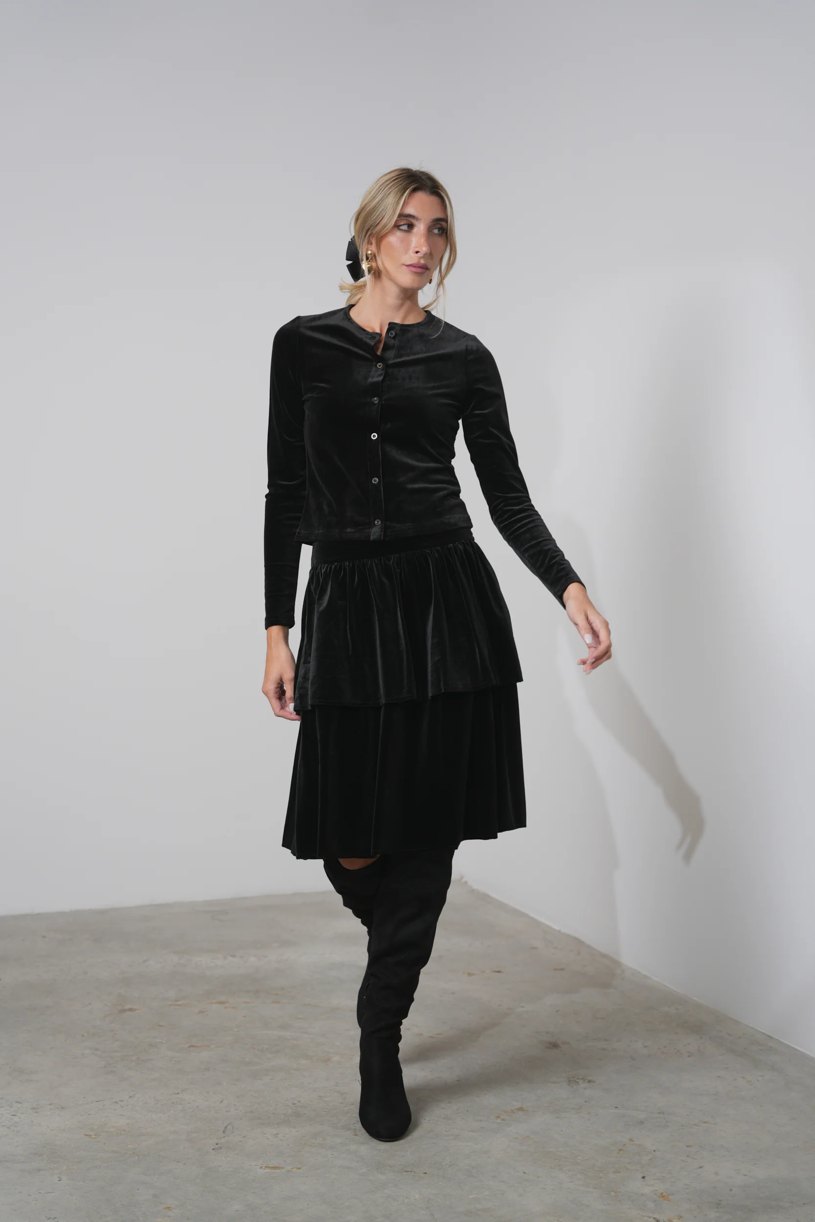 Velour Layered Skirt - Image 5