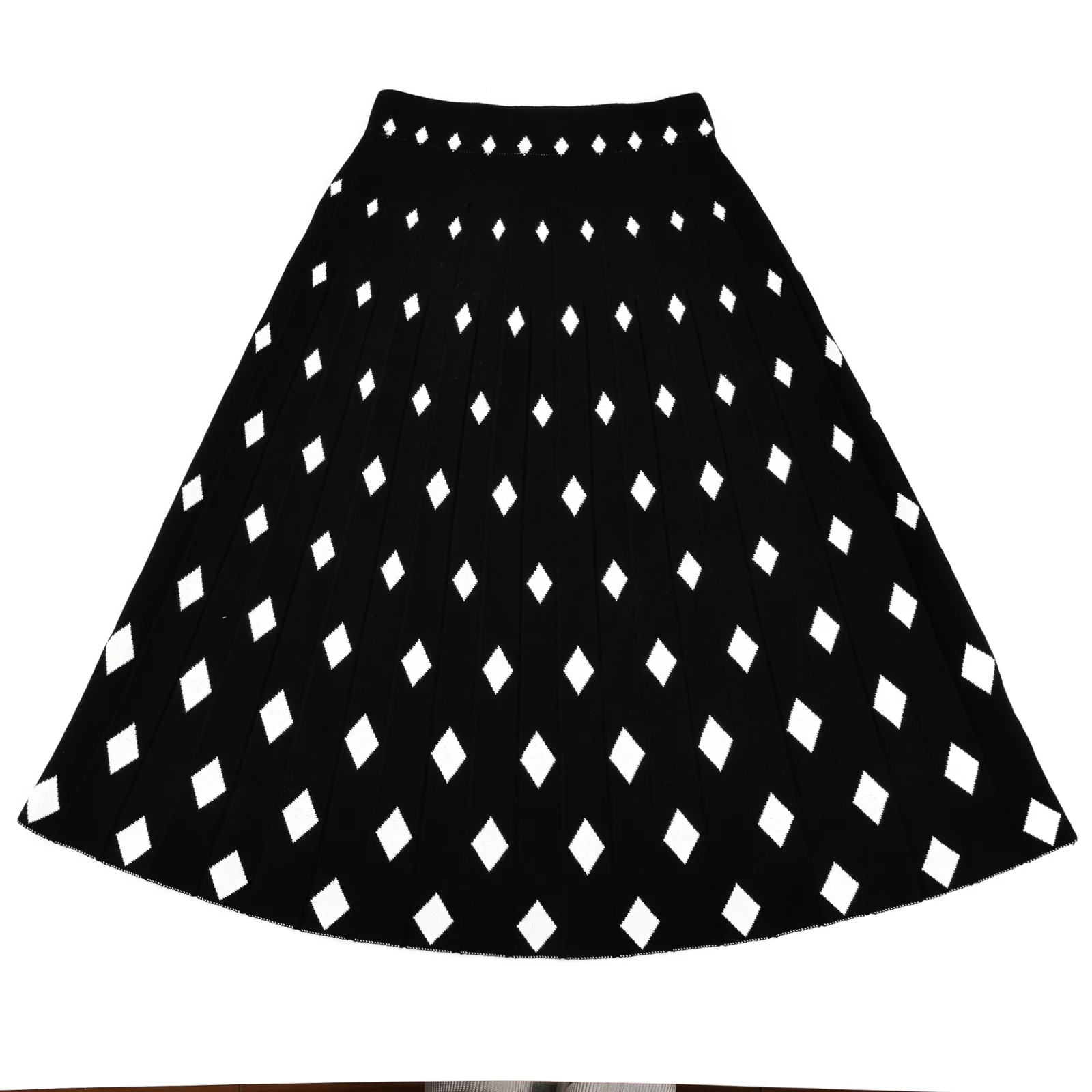Print Knit Pleated Skirt - Image 8