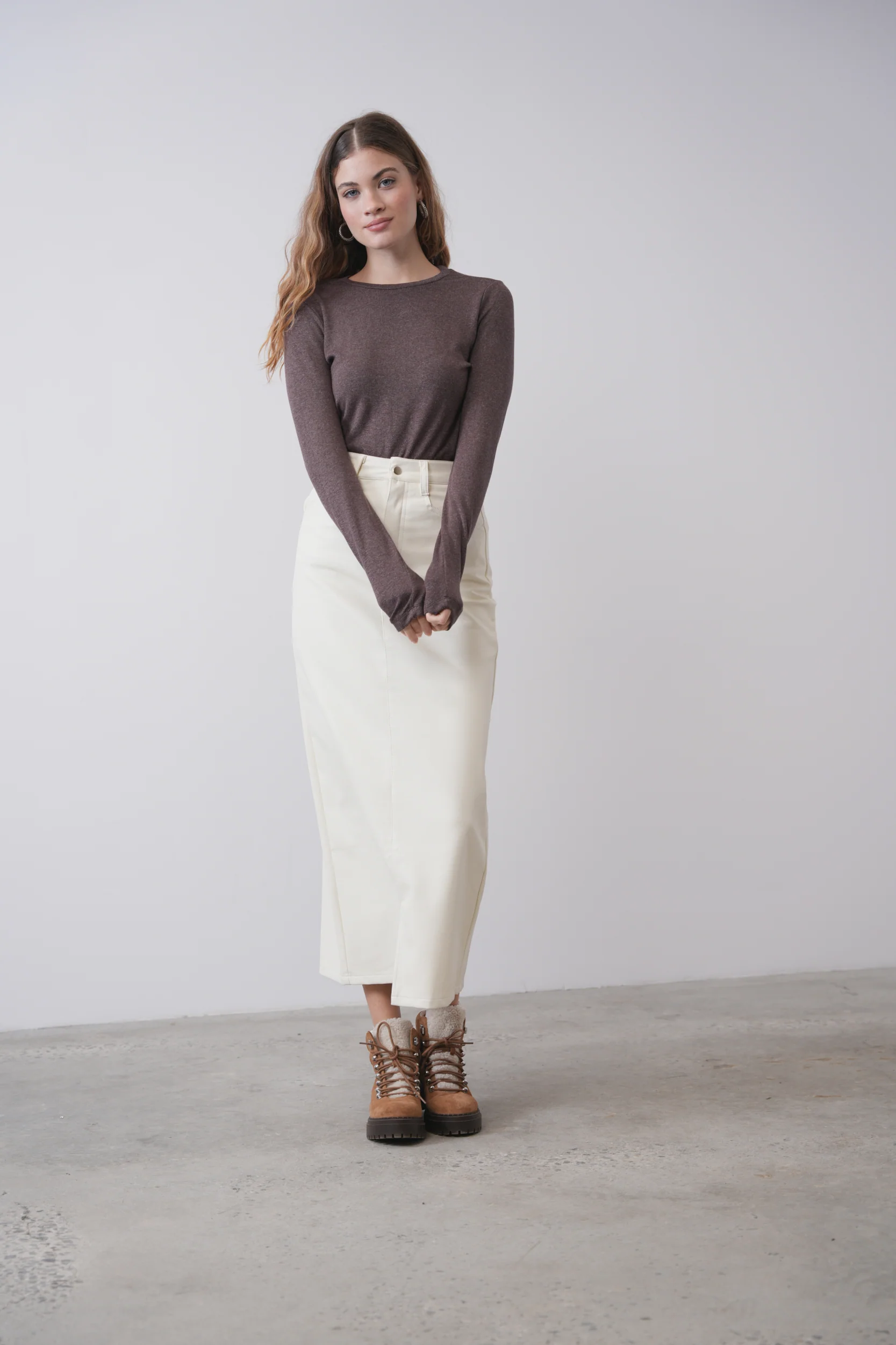 Leather Skirt With Slit - Image 4