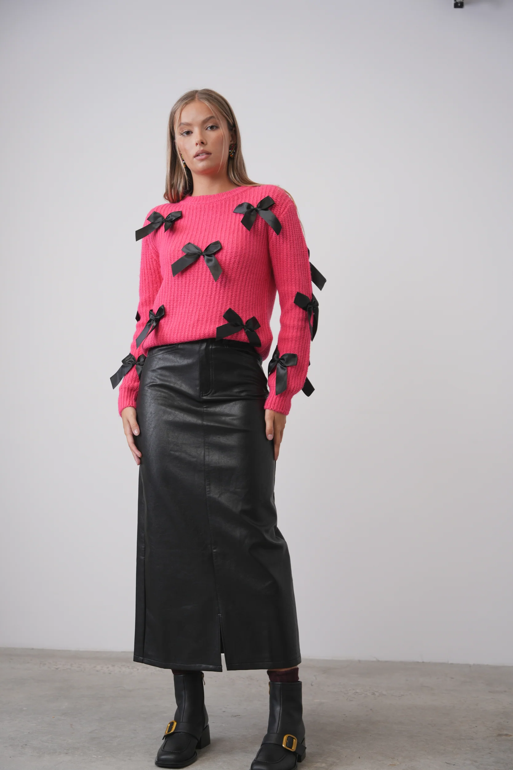 Leather Skirt With Slit - Image 5