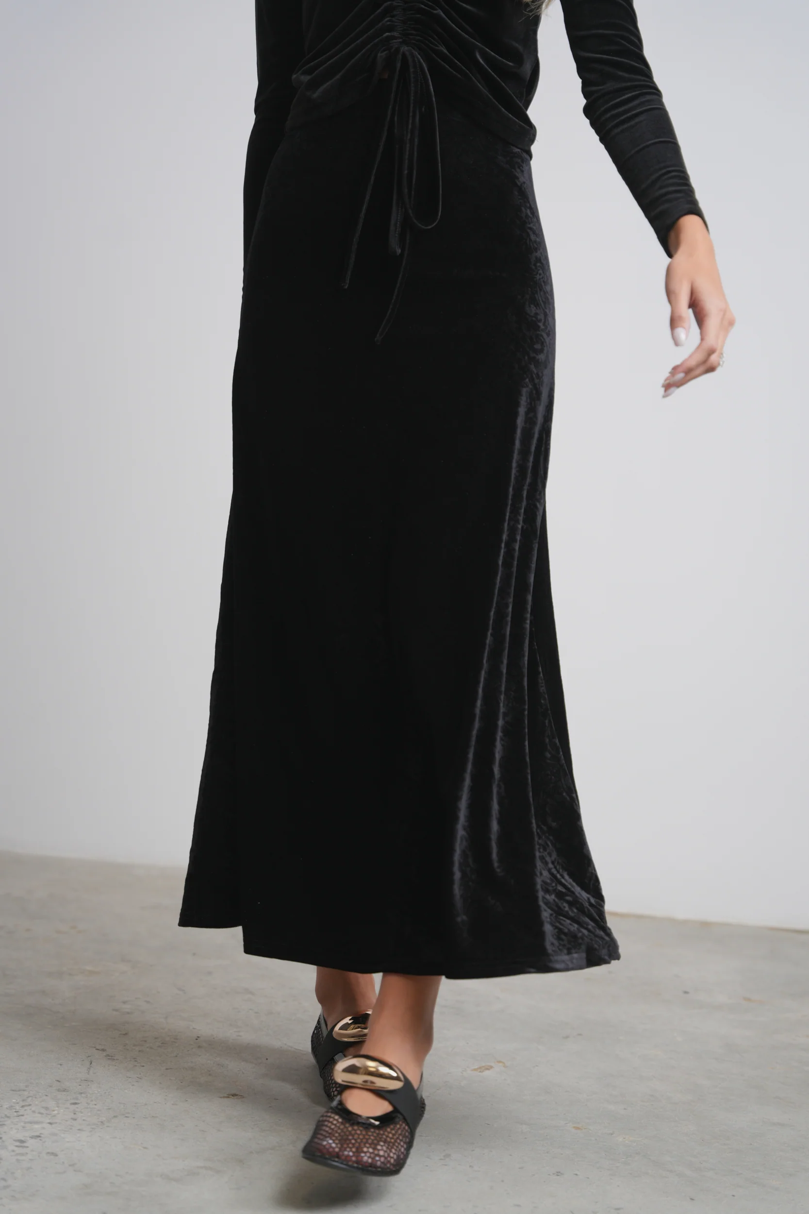 Velour Slip Skirt - Image 2