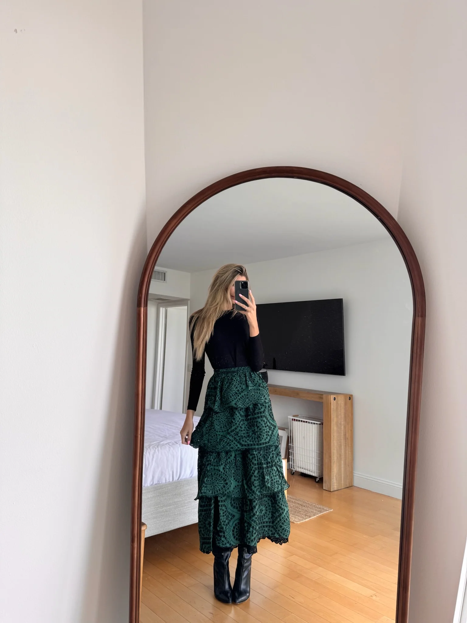 Eyelet Layered Skirt - Image 3