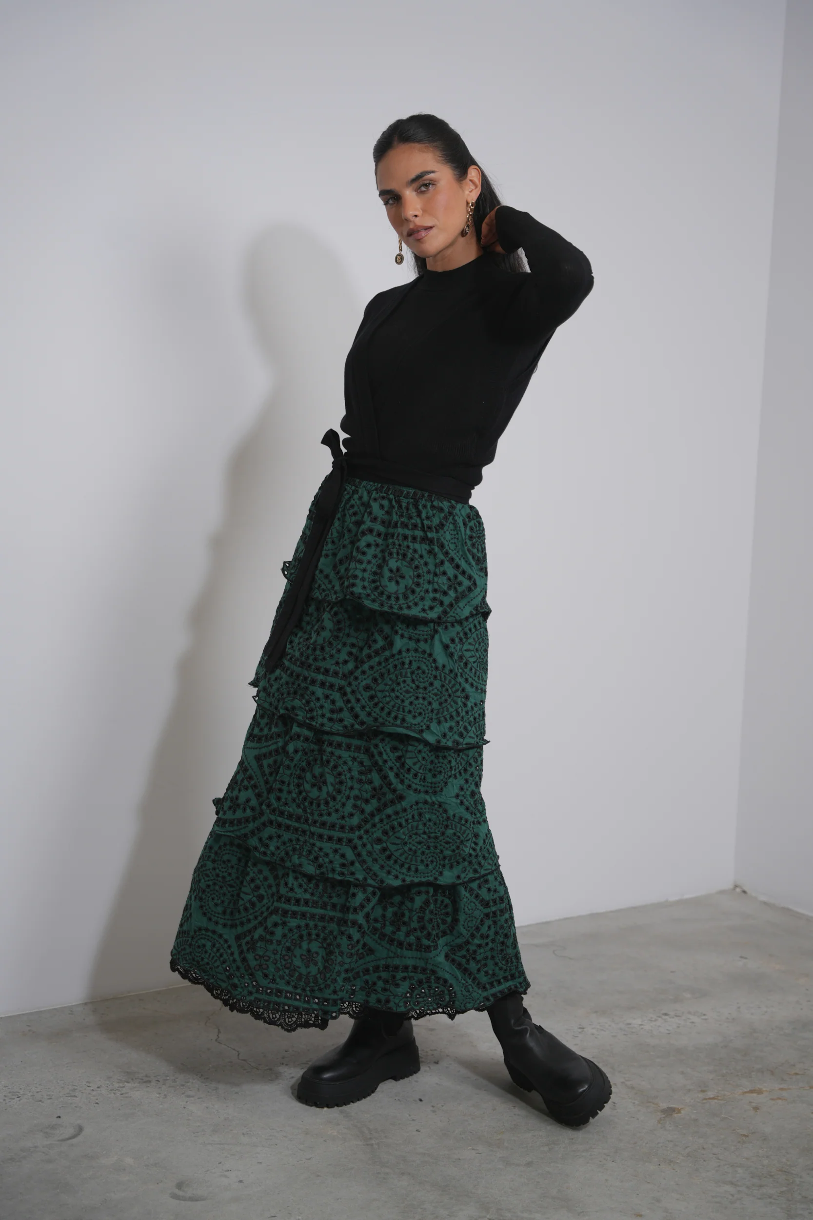 Eyelet Layered Skirt - Image 5