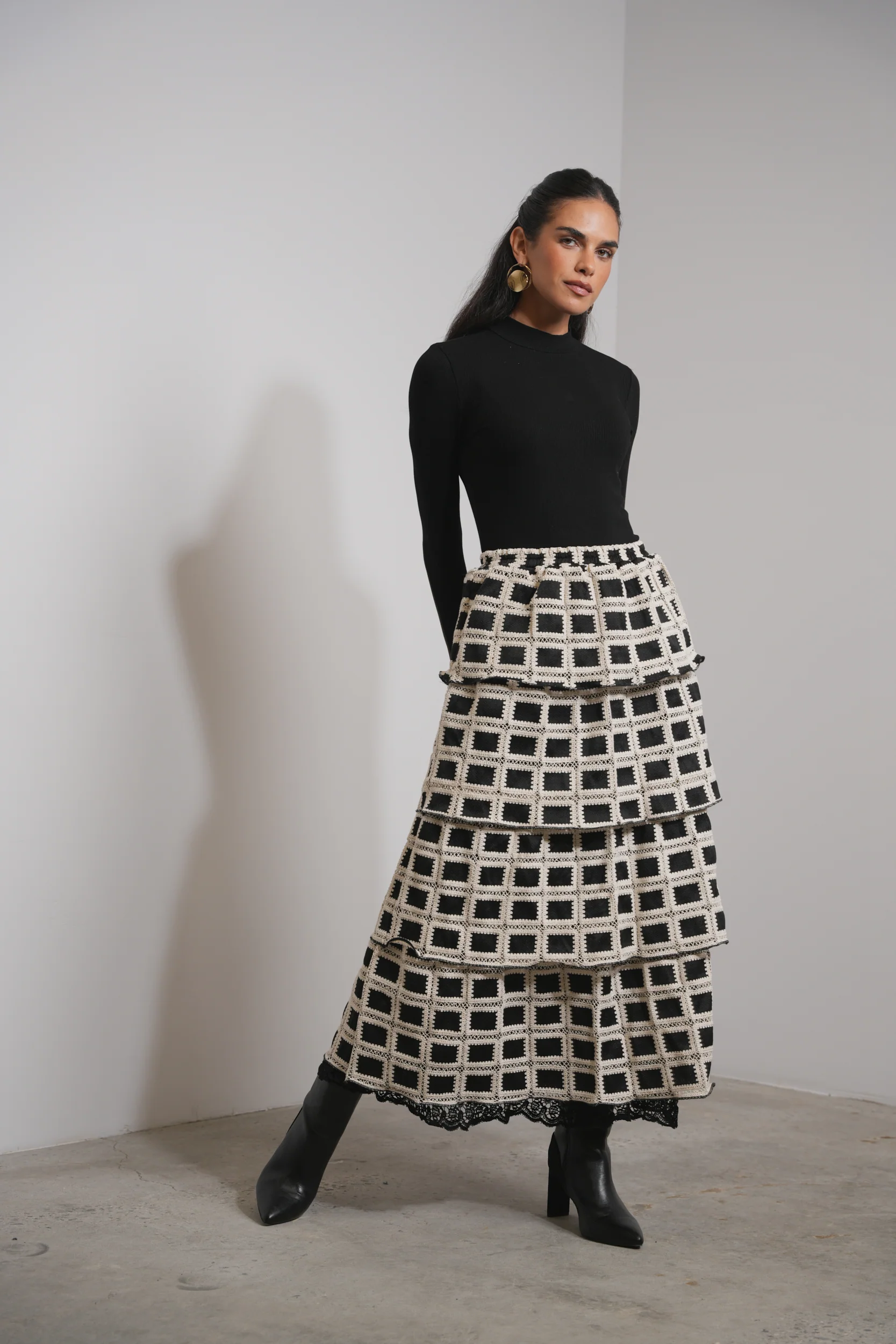 Eyelet Layered Skirt - Image 8