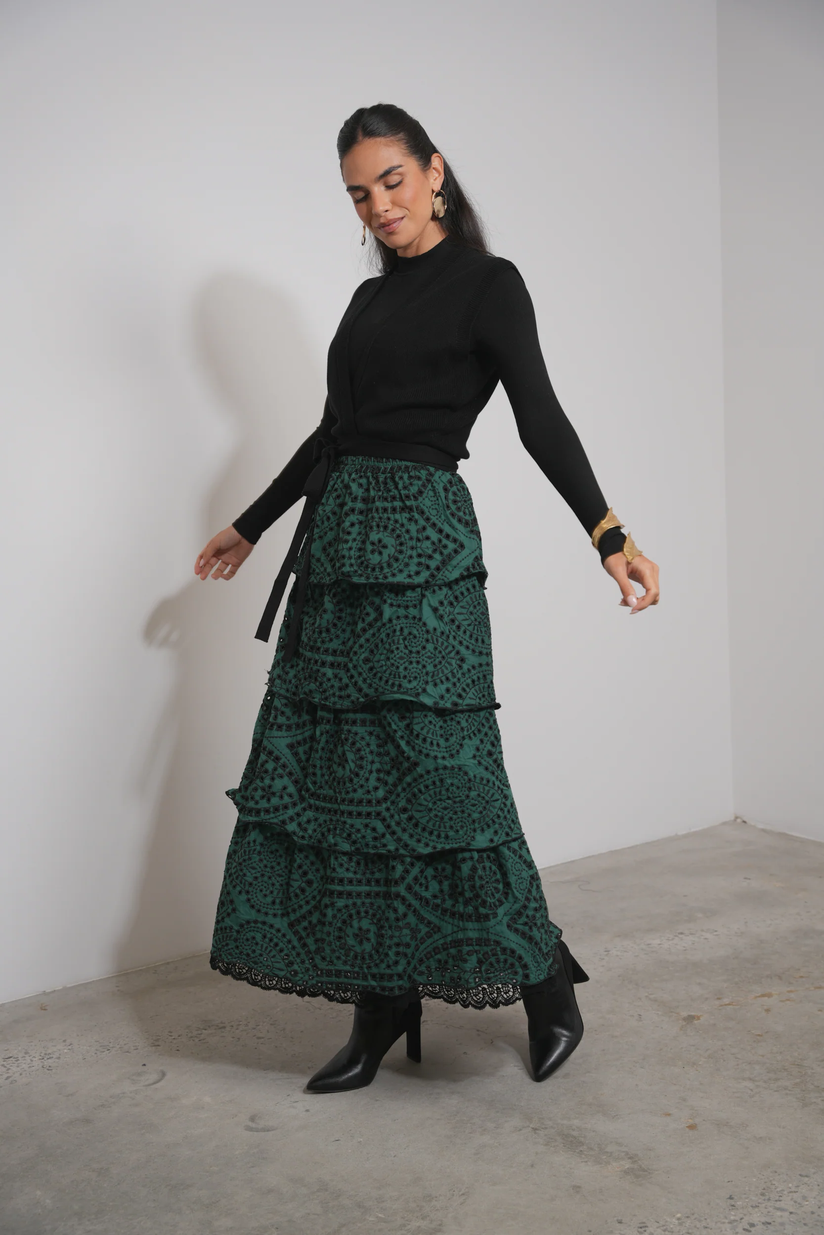 Eyelet Layered Skirt - Image 9