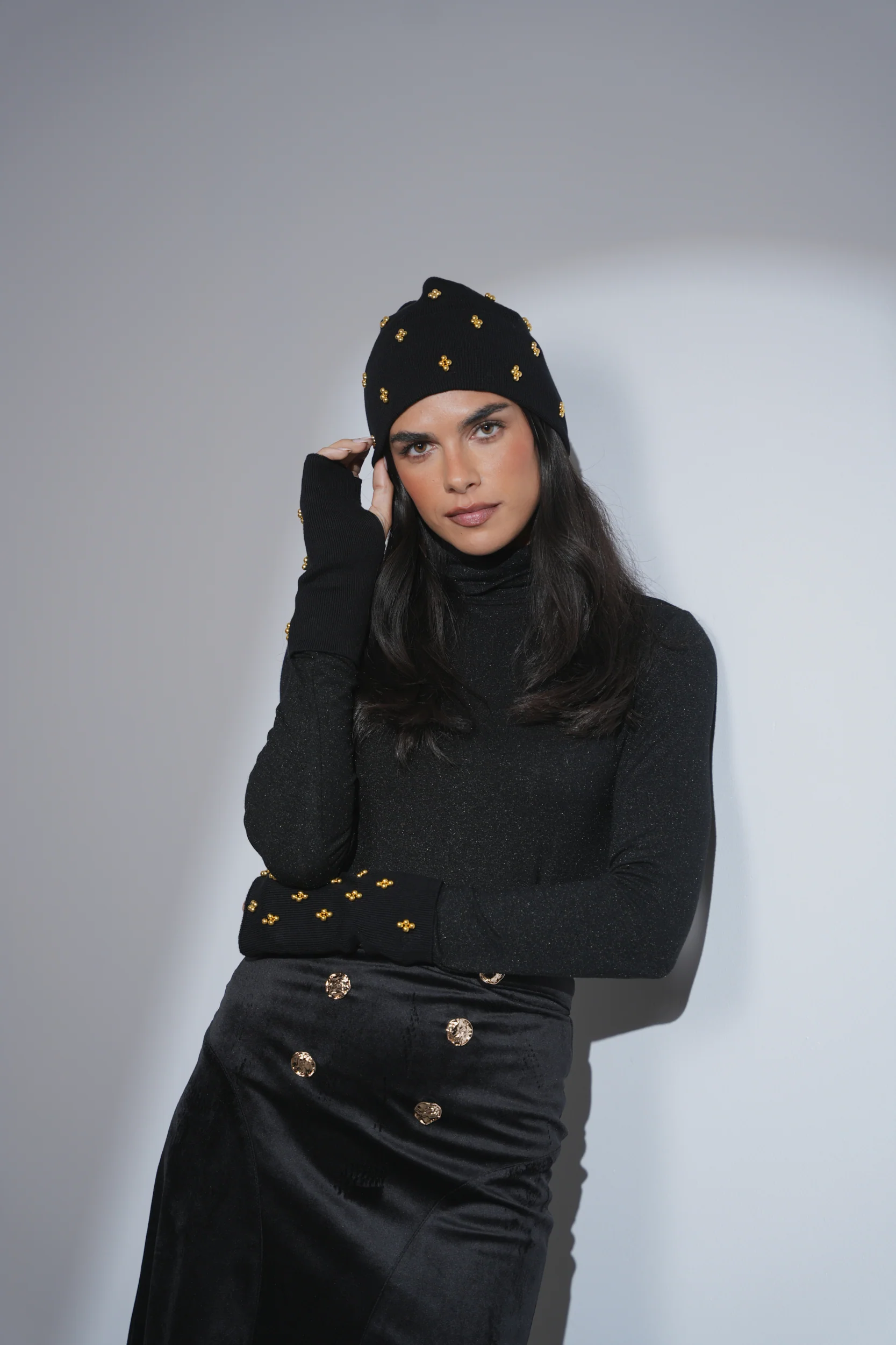 Fingerless Gloves With Beads