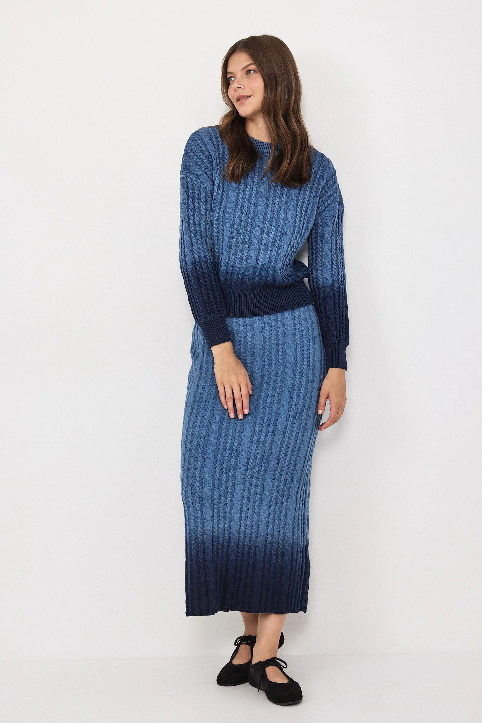 Mila Dip Dye Knit Skirt - Image 5