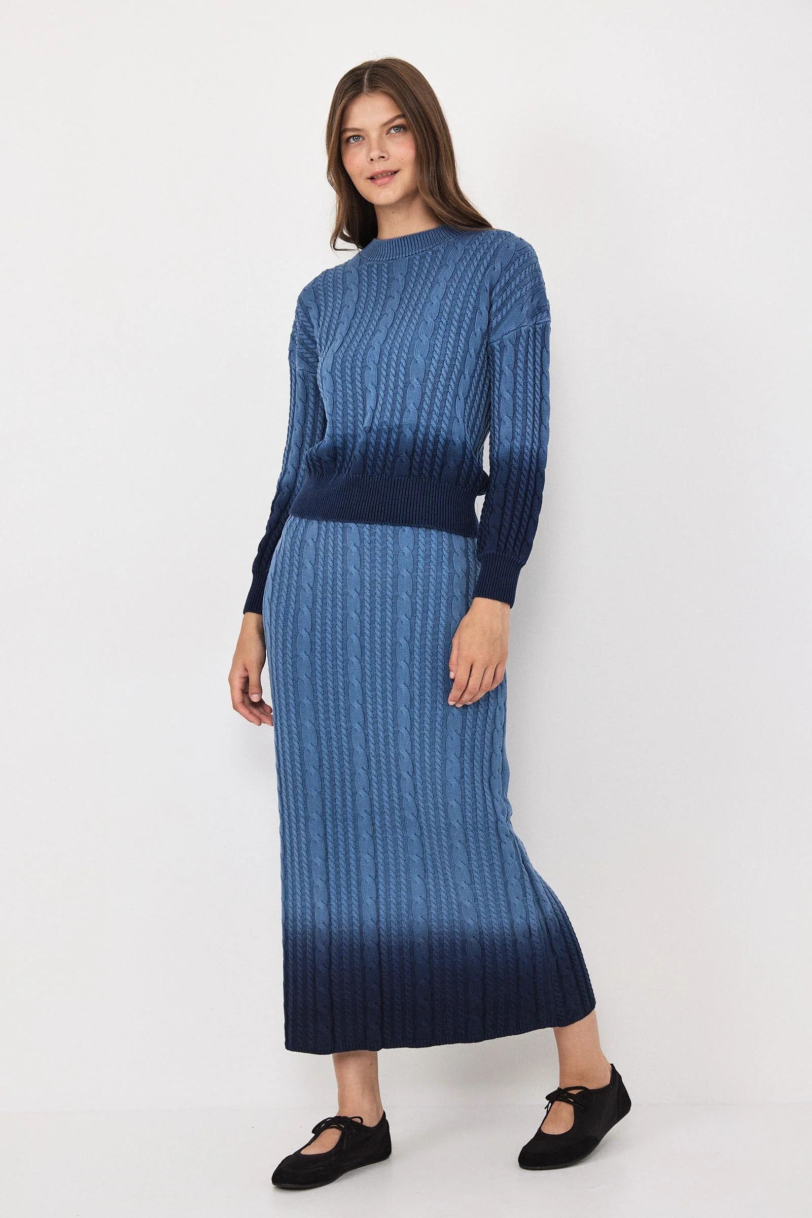 Mila Dip Dye Knit Skirt - Image 6