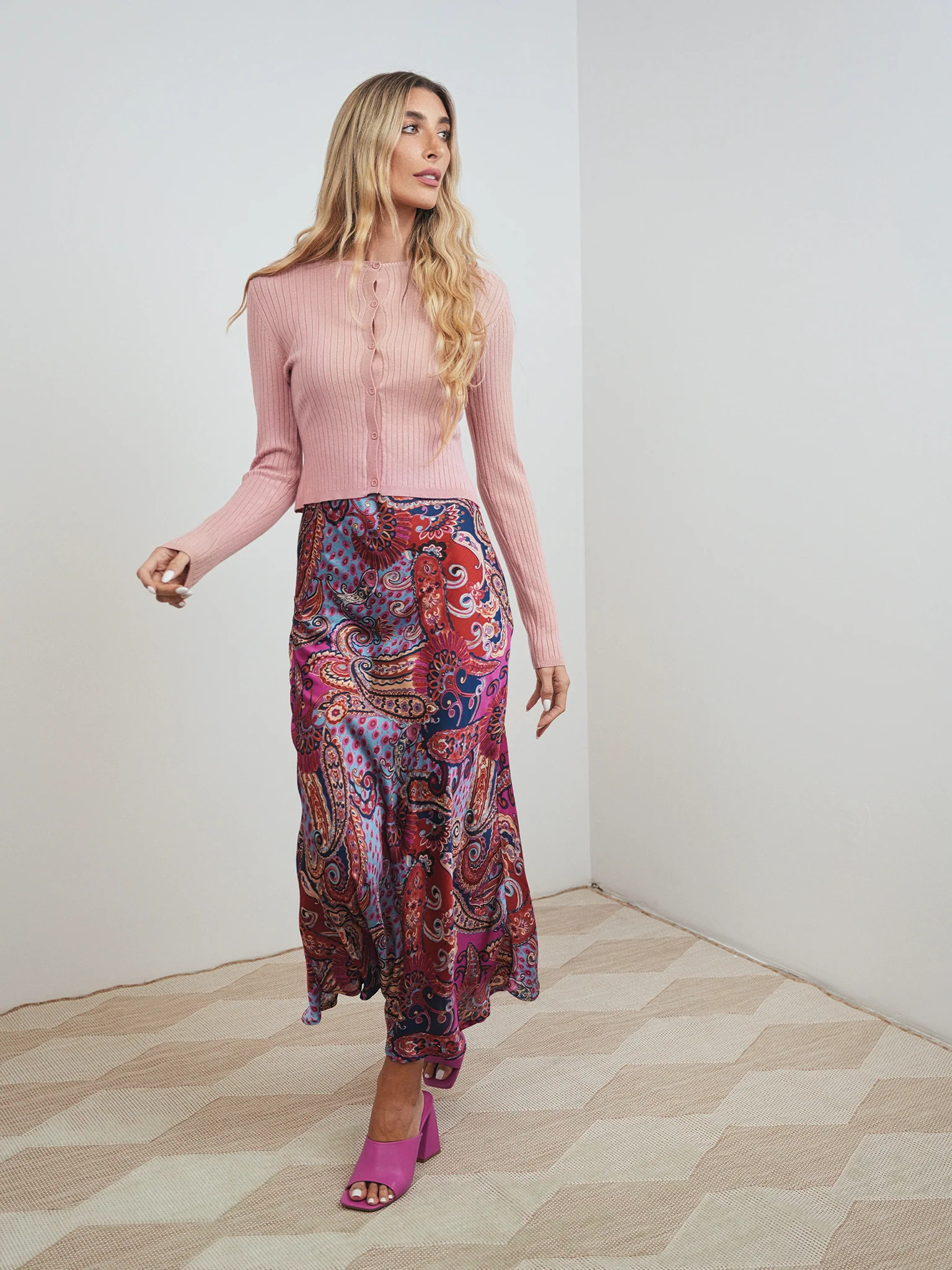 Wide Rib Knit Cardigan - Image 16