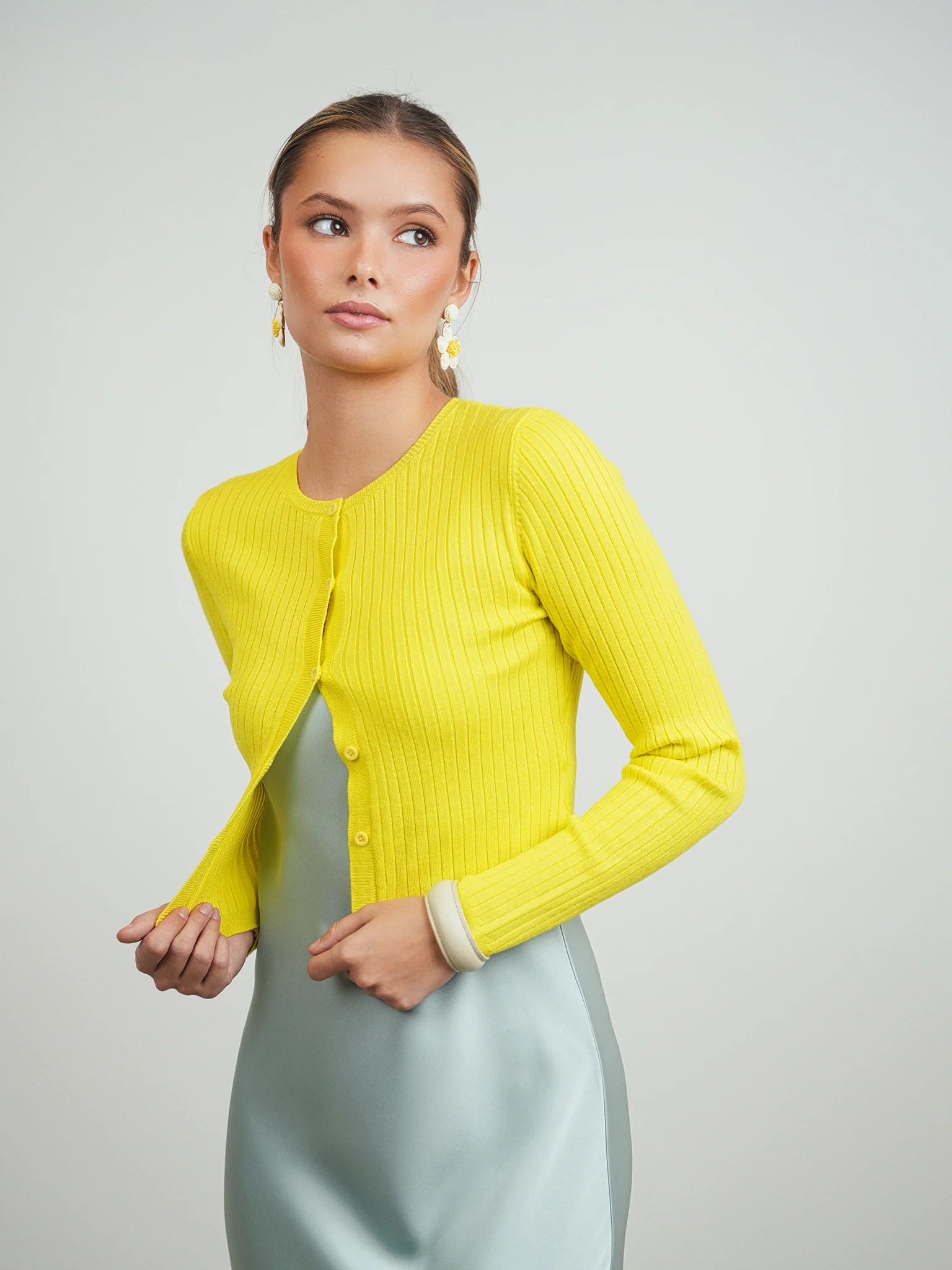 Wide Rib Knit Cardigan - Image 4