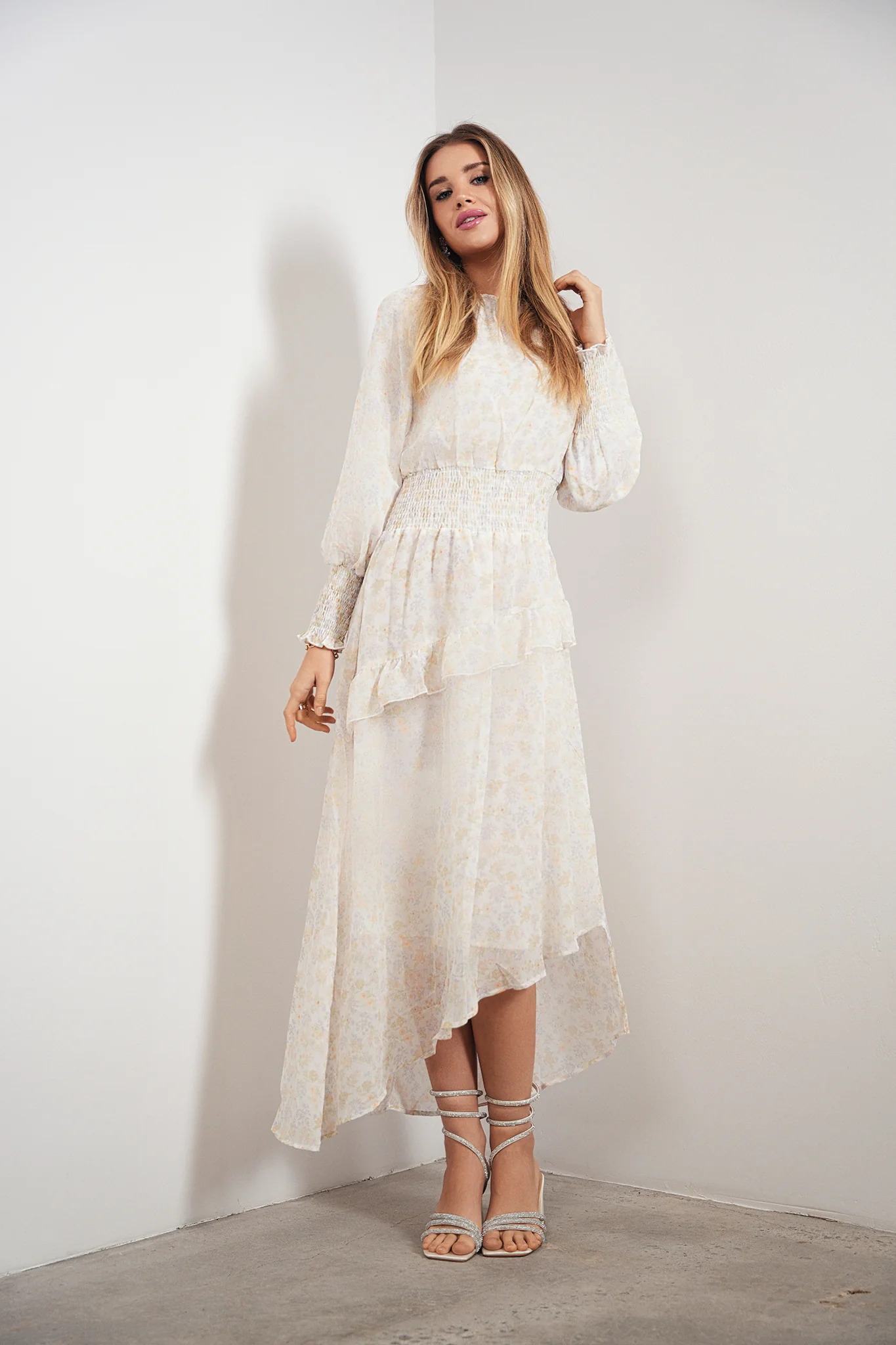 High-Low Smocked Waist Dress - Image 10