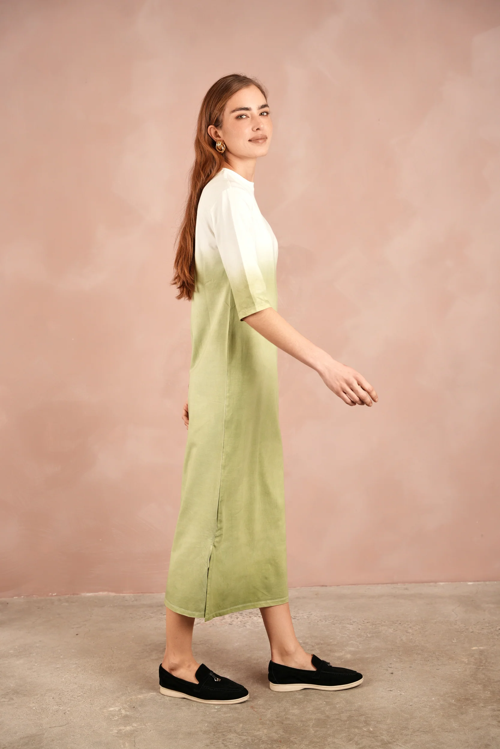 Dip Dye Drop Shoulder Dress - Image 2