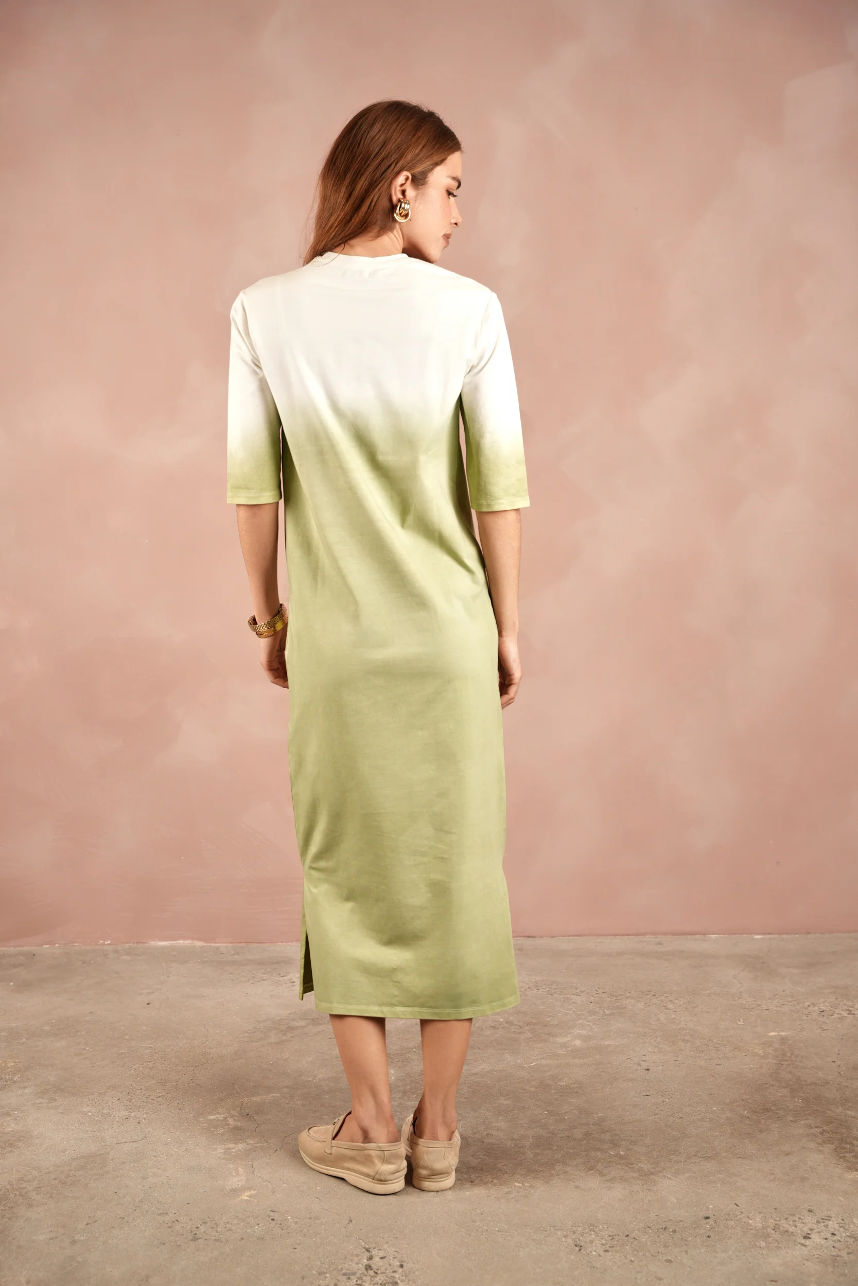 Dip Dye Drop Shoulder Dress - Image 3