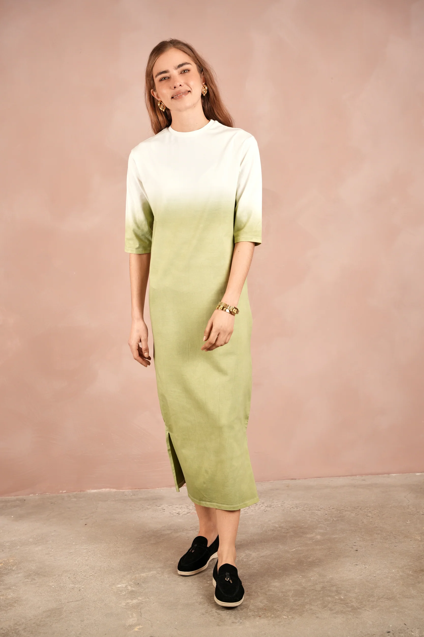 Dip Dye Drop Shoulder Dress - Image 4