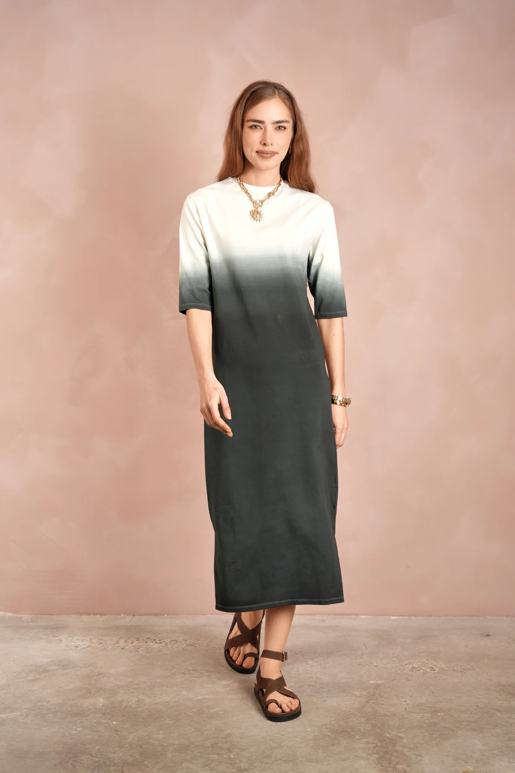 Dip Dye Drop Shoulder Dress - Image 7