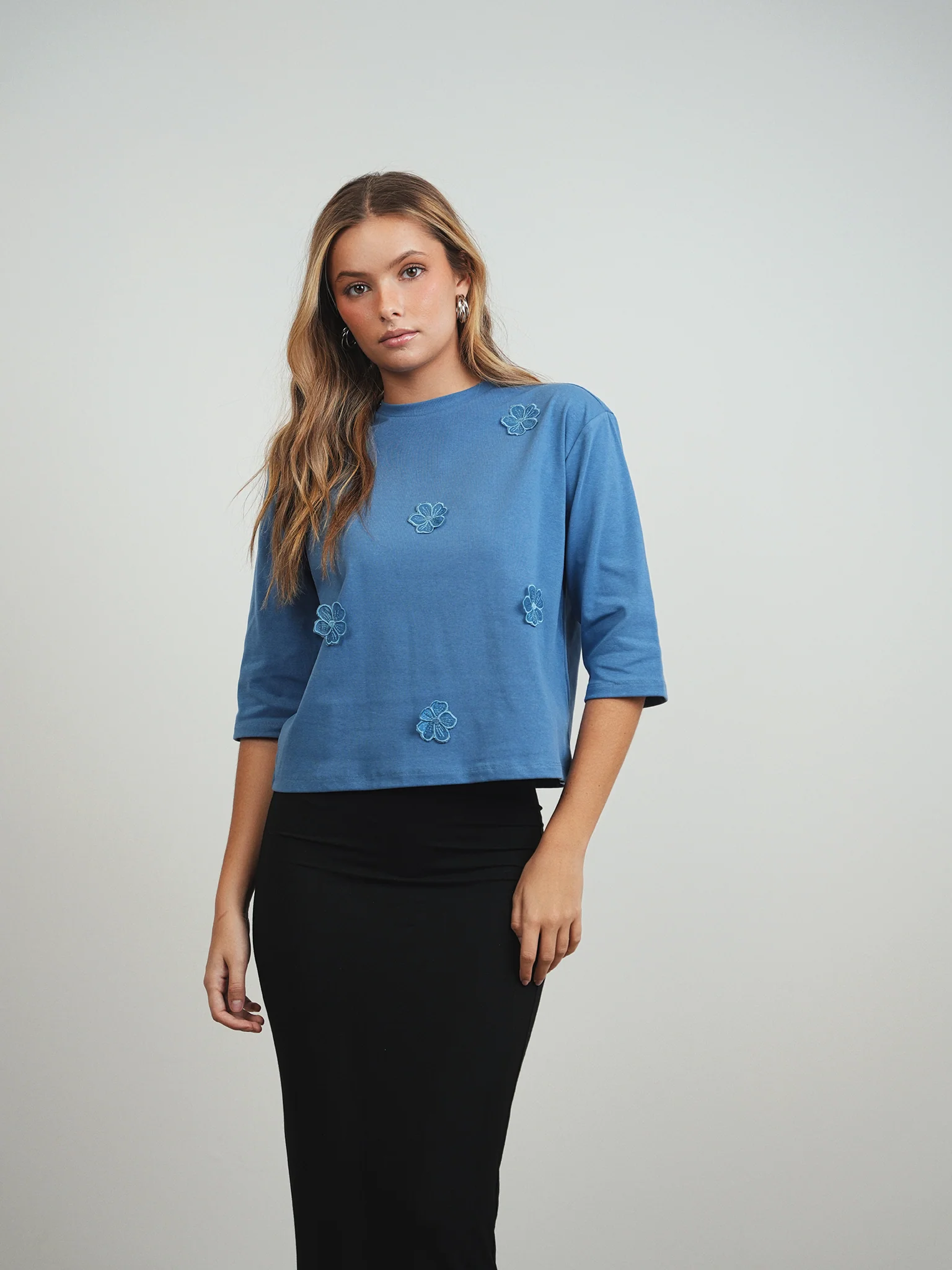 Flower Applique Tee - Image 6