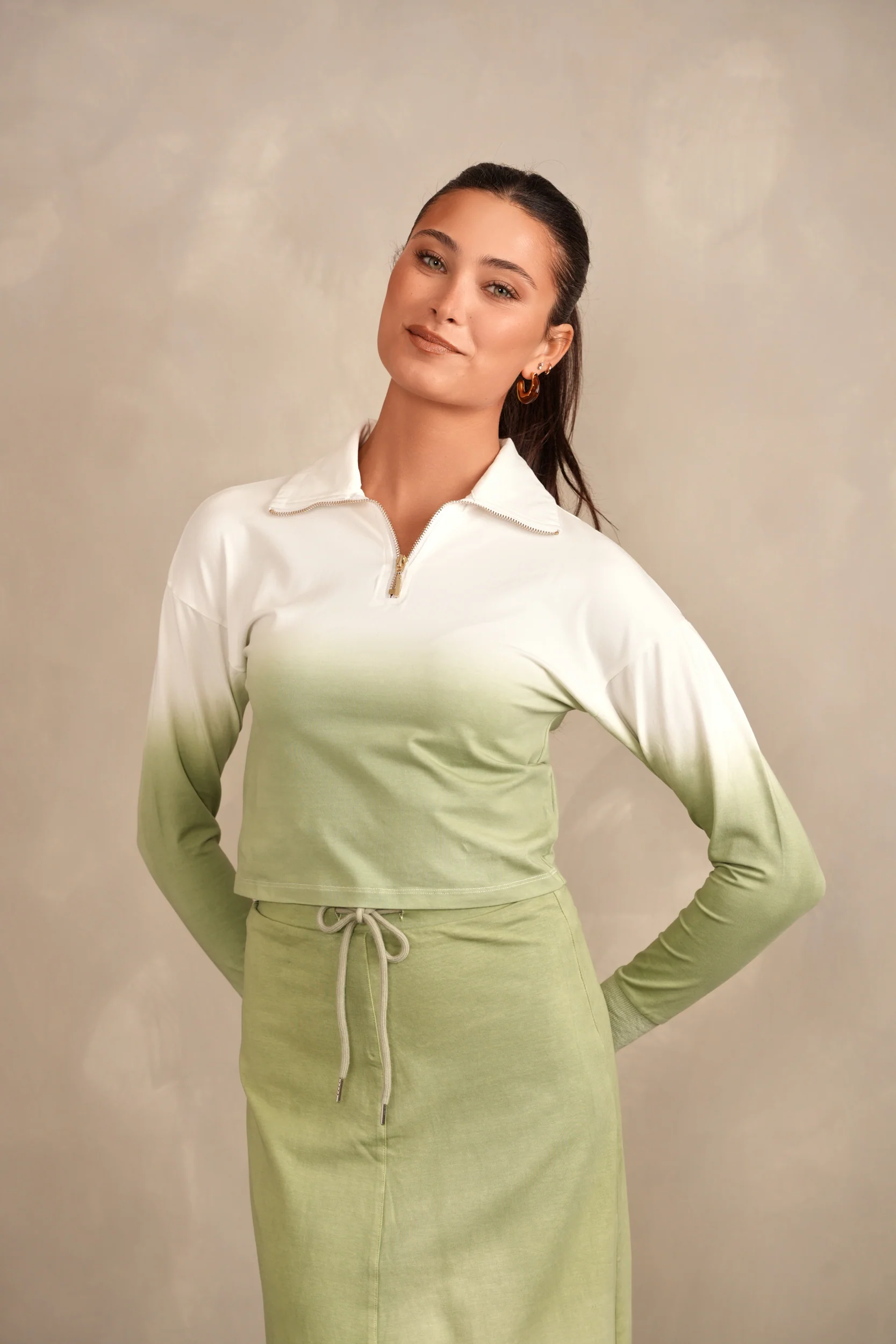Dip Dye Zipper Top - Image 6