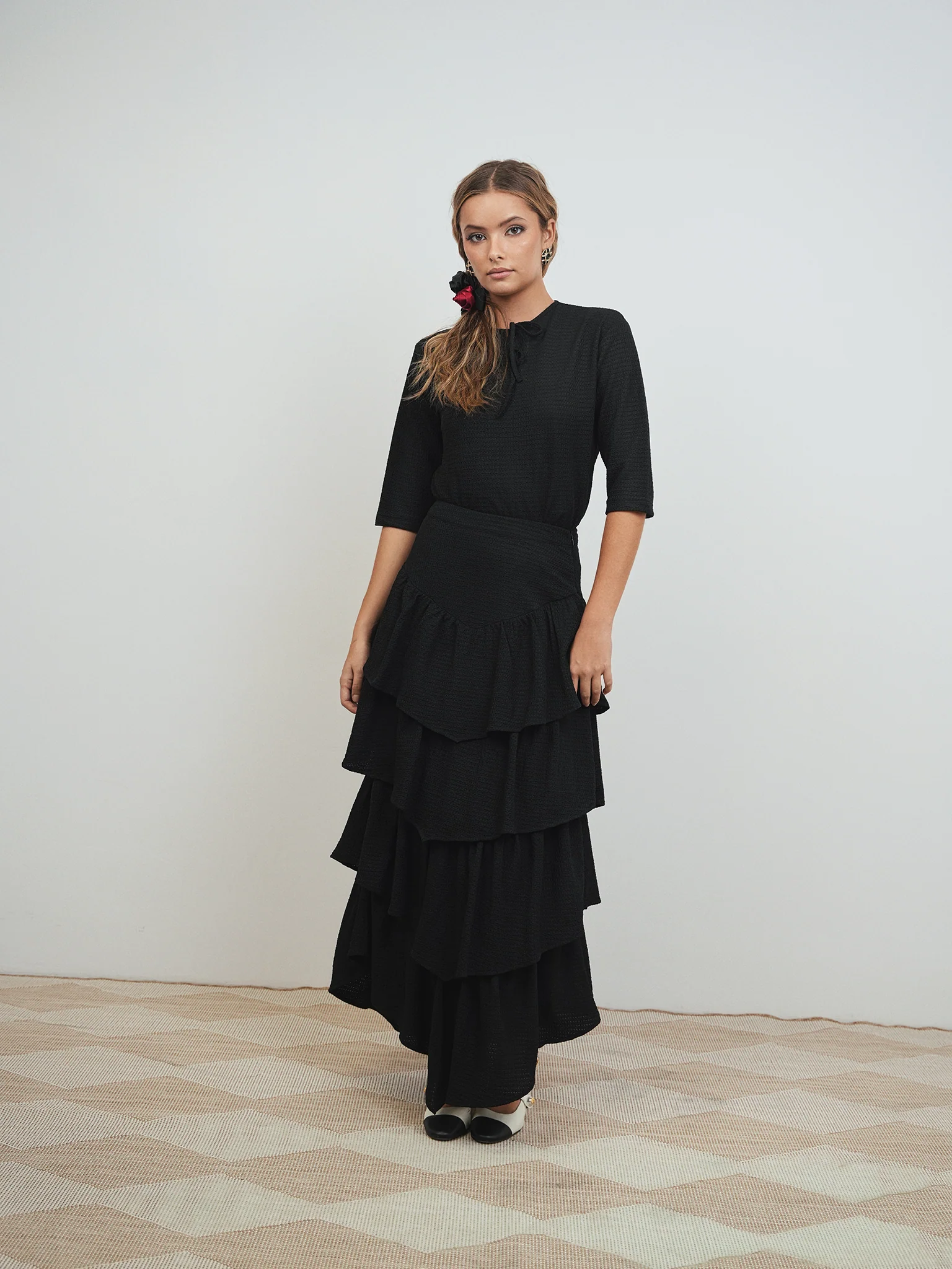 Textured Layered Skirt - Image 6