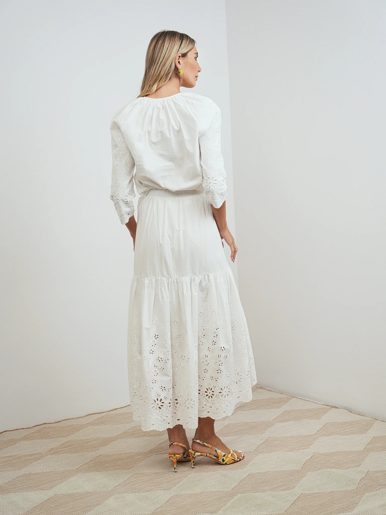 Eyelet Mock Wrap Skirt - Image 6