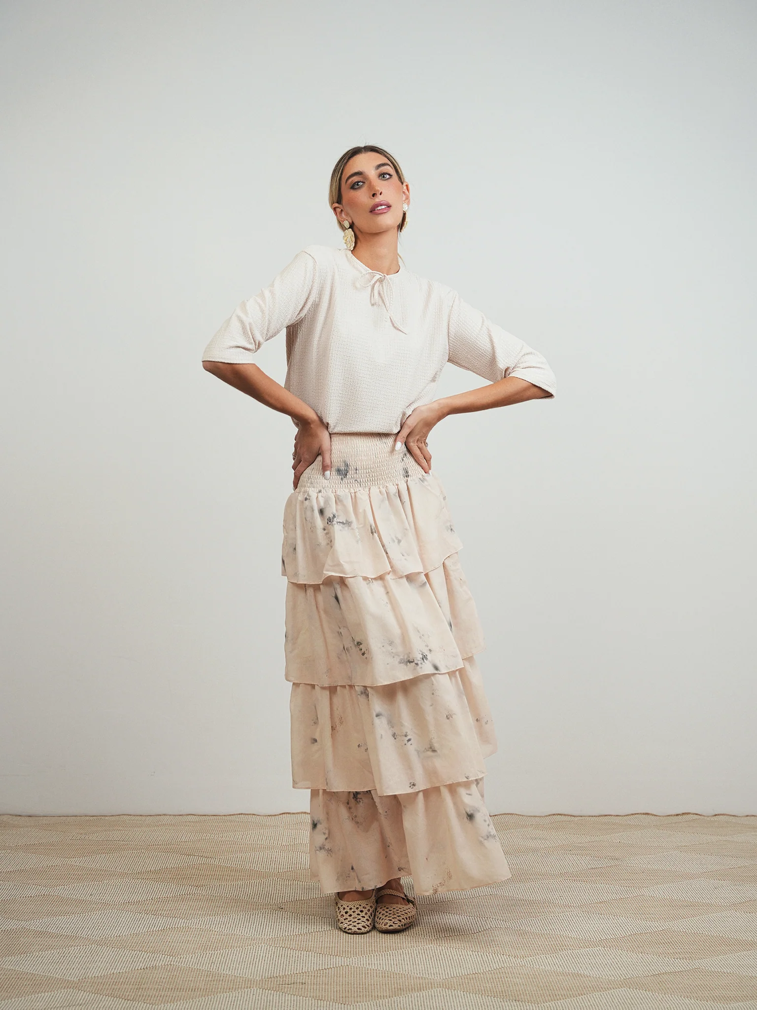 Smocked Layered Skirt - Image 10