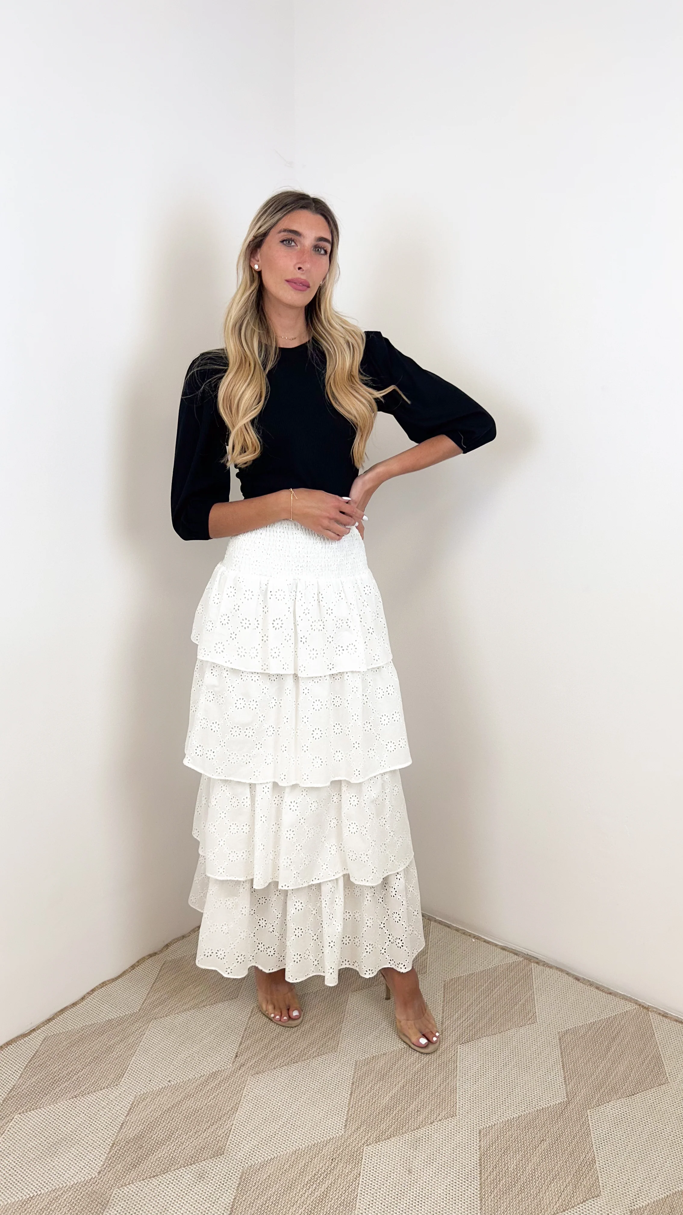 Smocked Layered Skirt - Image 21