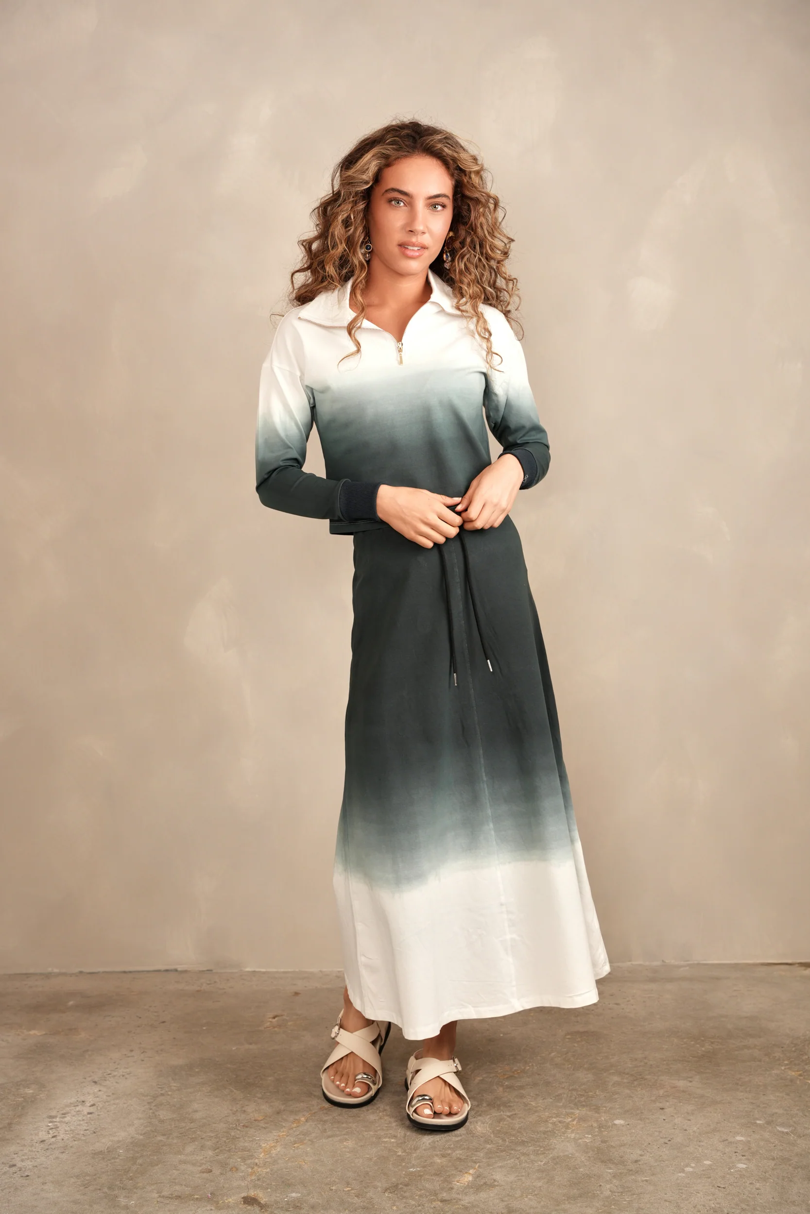 Dip Dye Bell Skirt - Long
