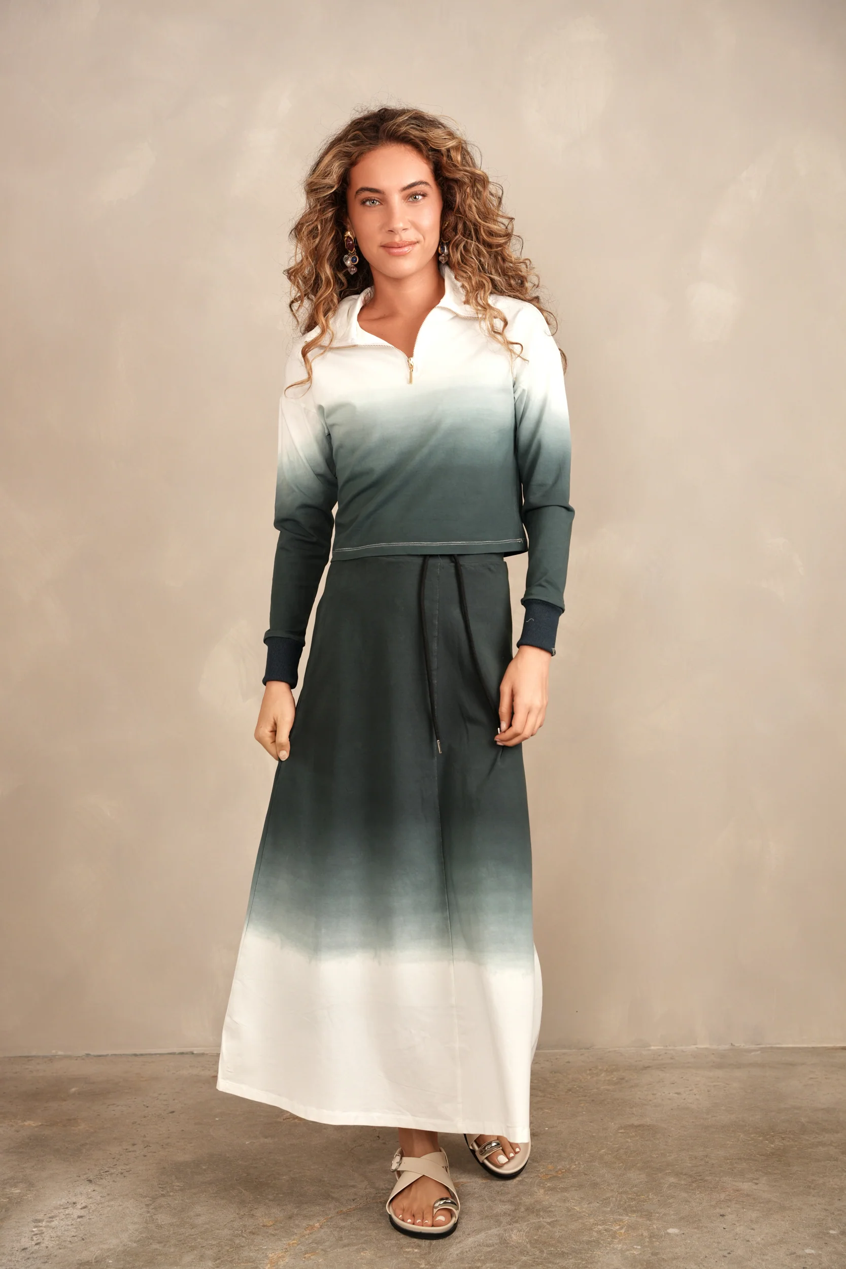 Dip Dye Bell Skirt - Long - Image 2