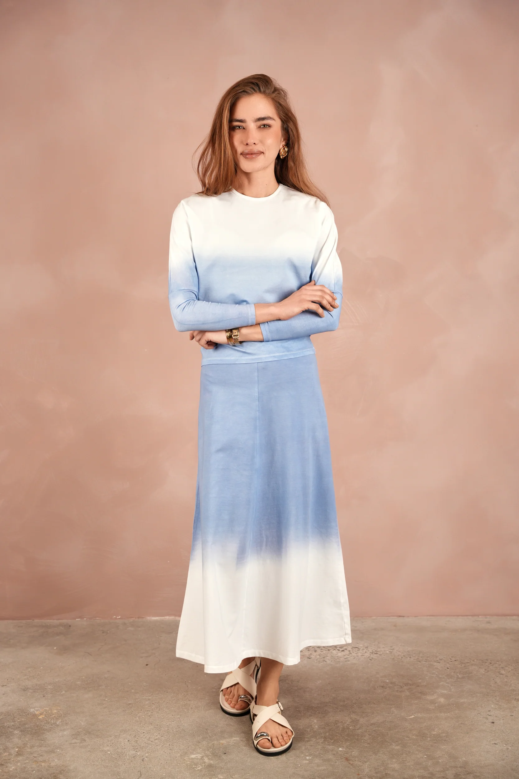 Dip Dye Bell Skirt - Long - Image 4
