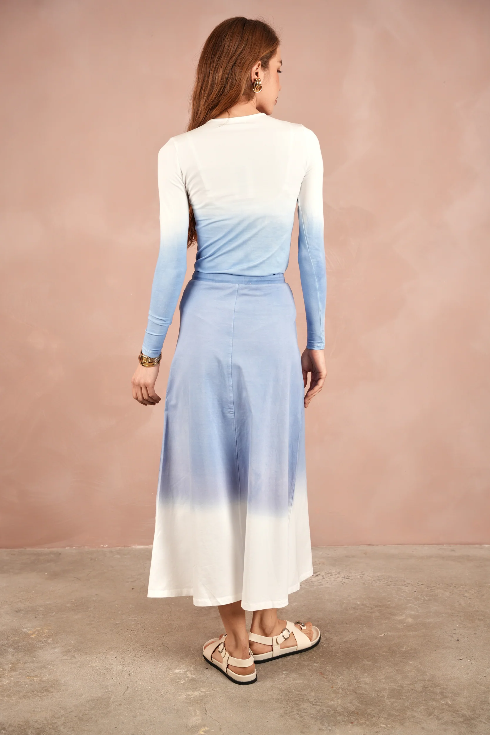 Dip Dye Bell Skirt - Long - Image 6