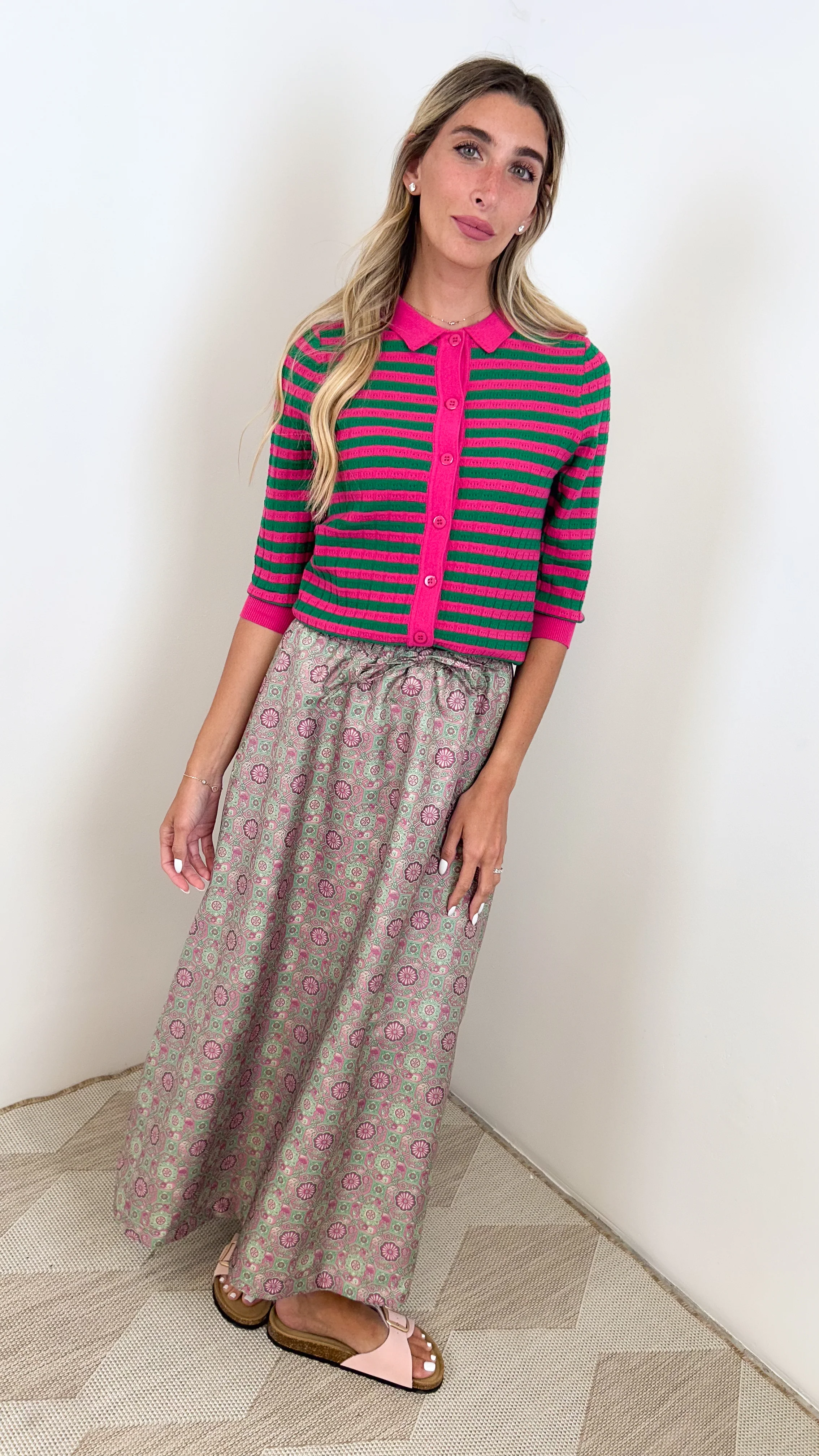 Print Elastic Waist Skirt - Image 12