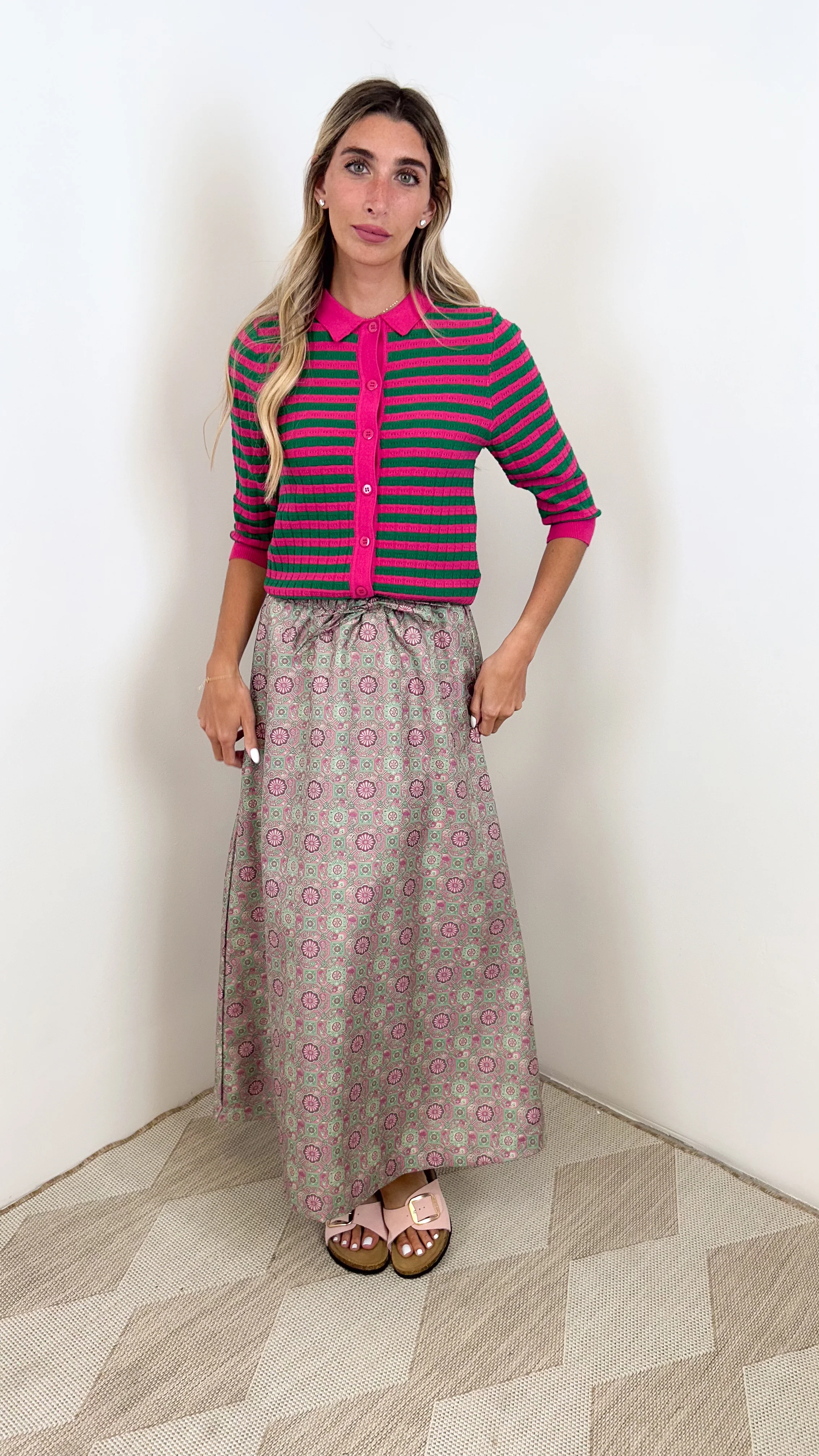 Print Elastic Waist Skirt - Image 4