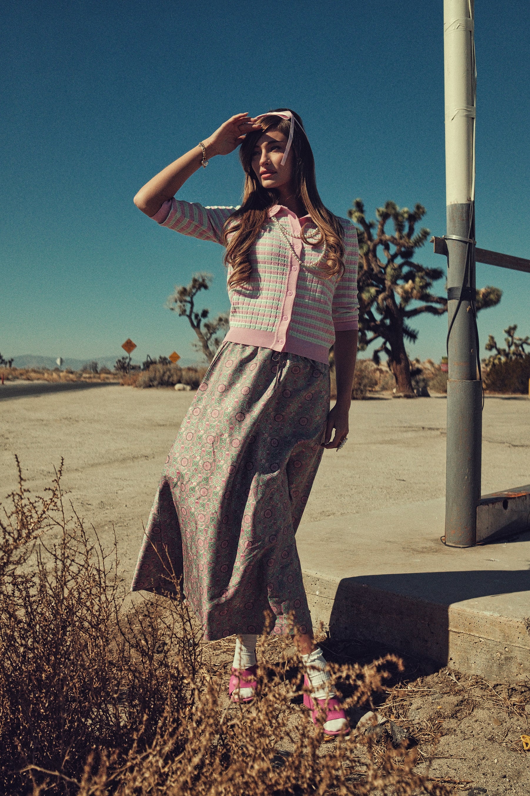 Print Elastic Waist Skirt - Image 5
