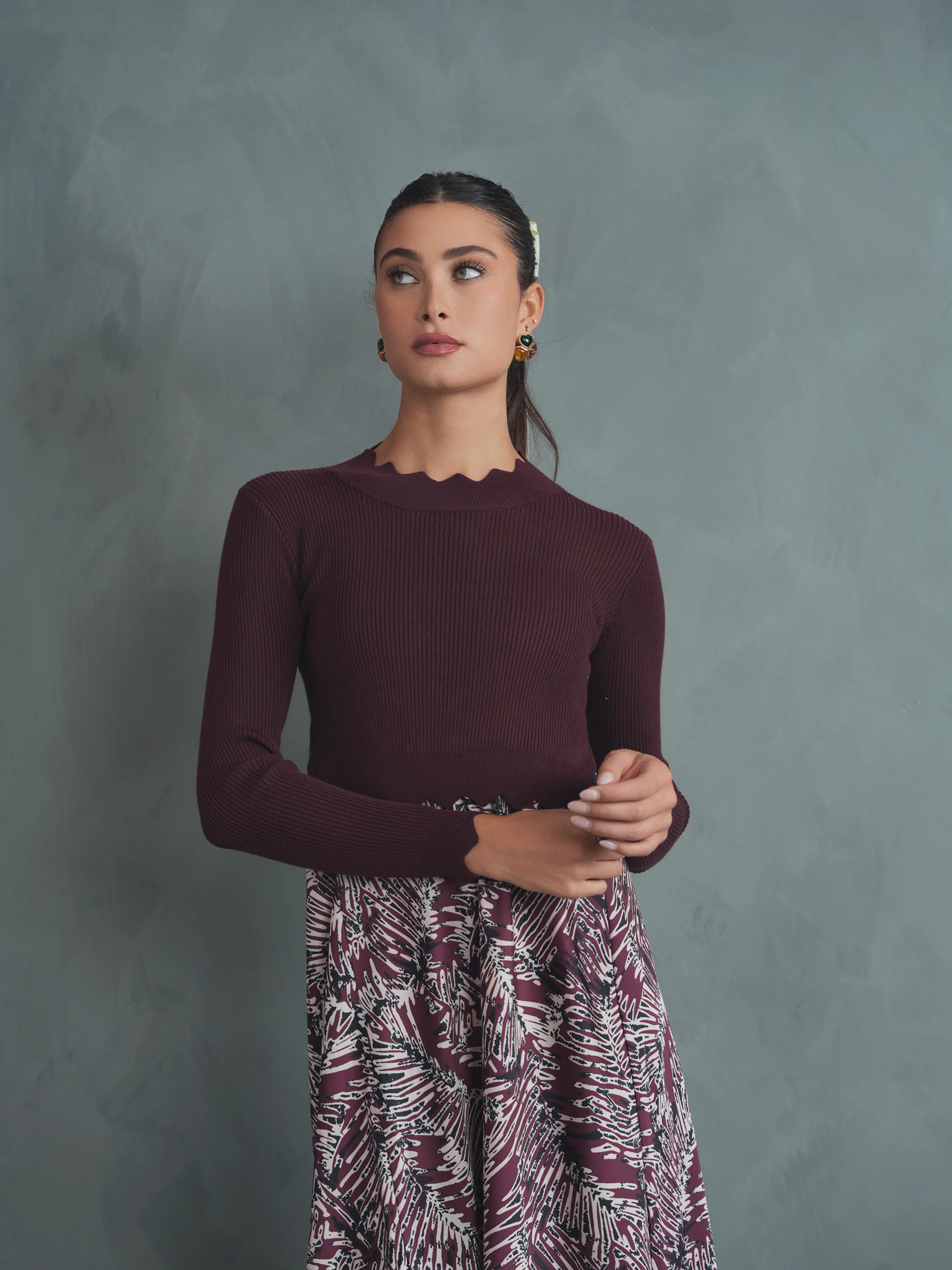 Knit Combo Dress - Image 11