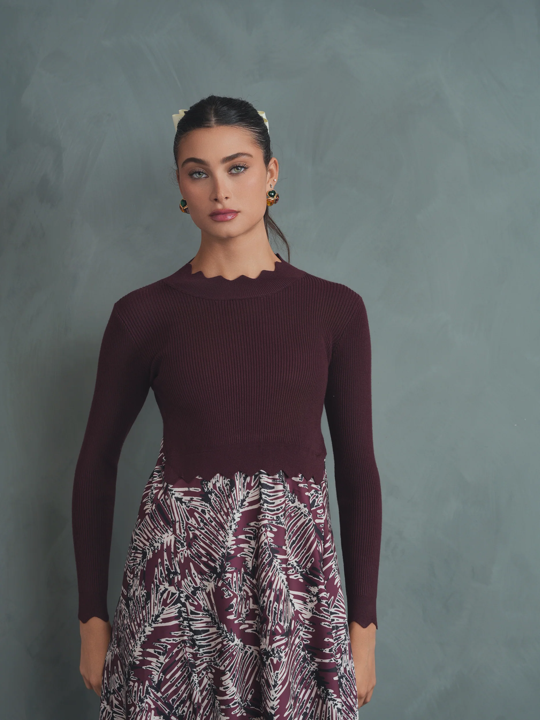Knit Combo Dress - Image 12