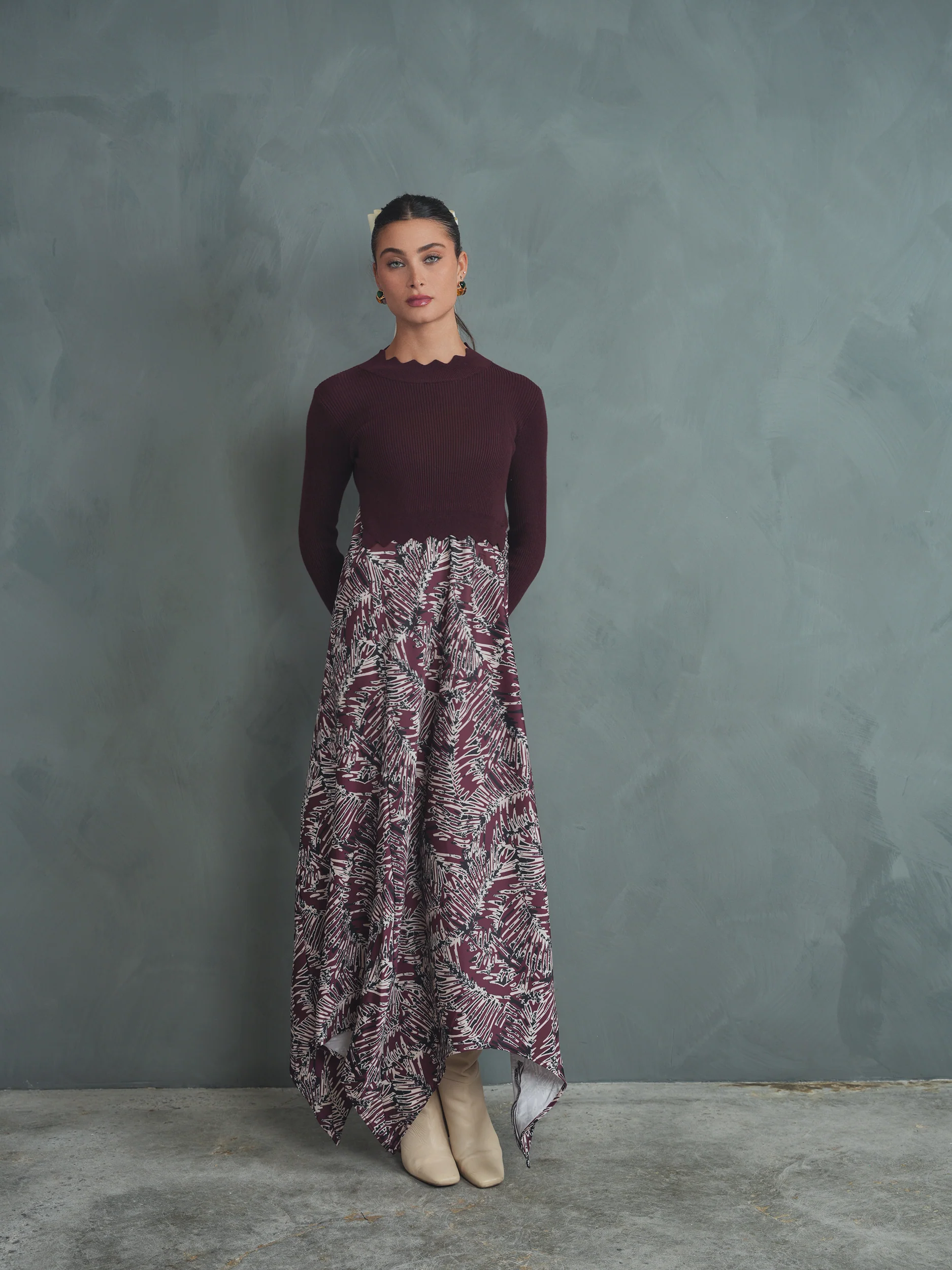 Knit Combo Dress - Image 4