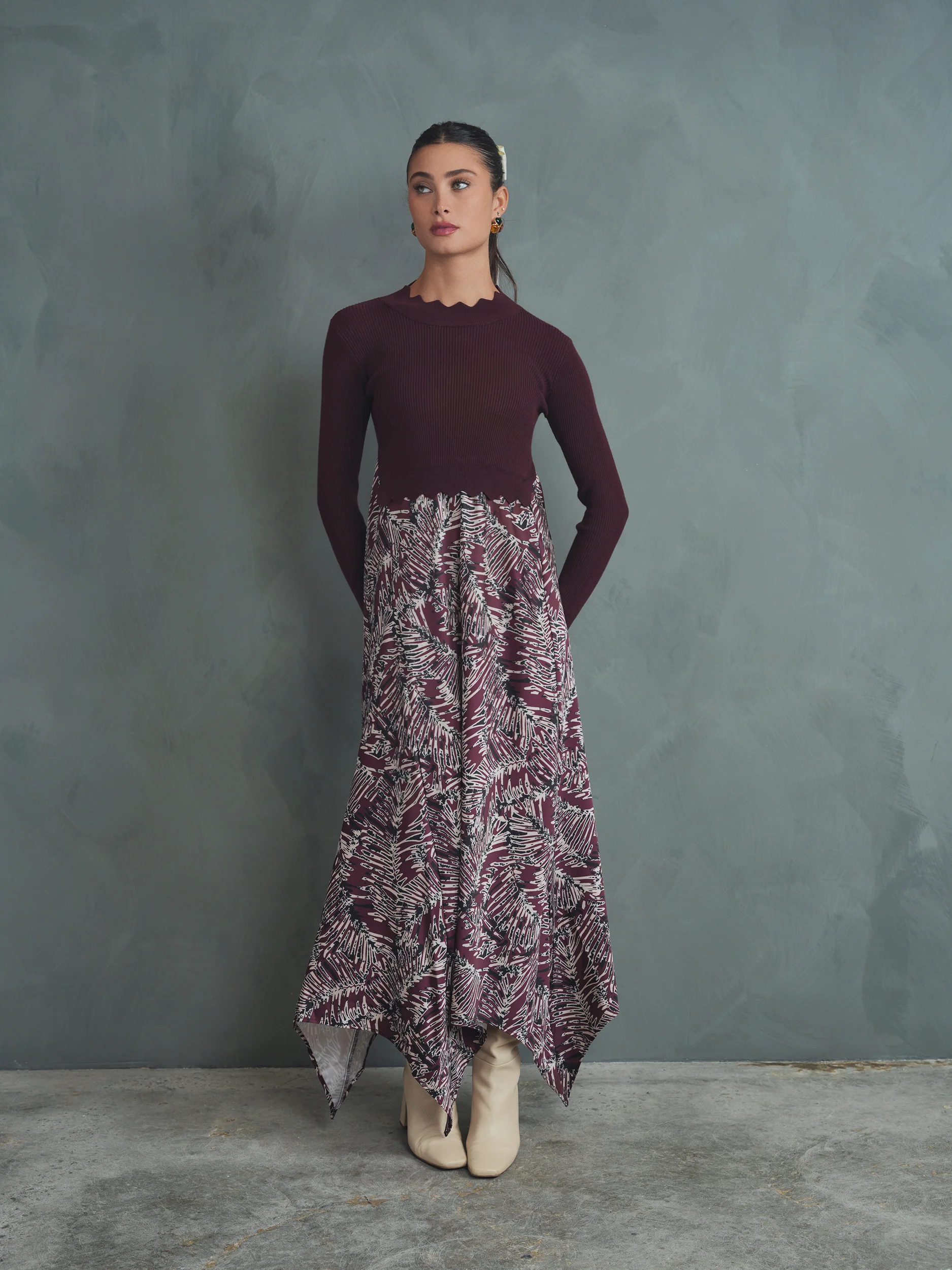 Knit Combo Dress - Image 6