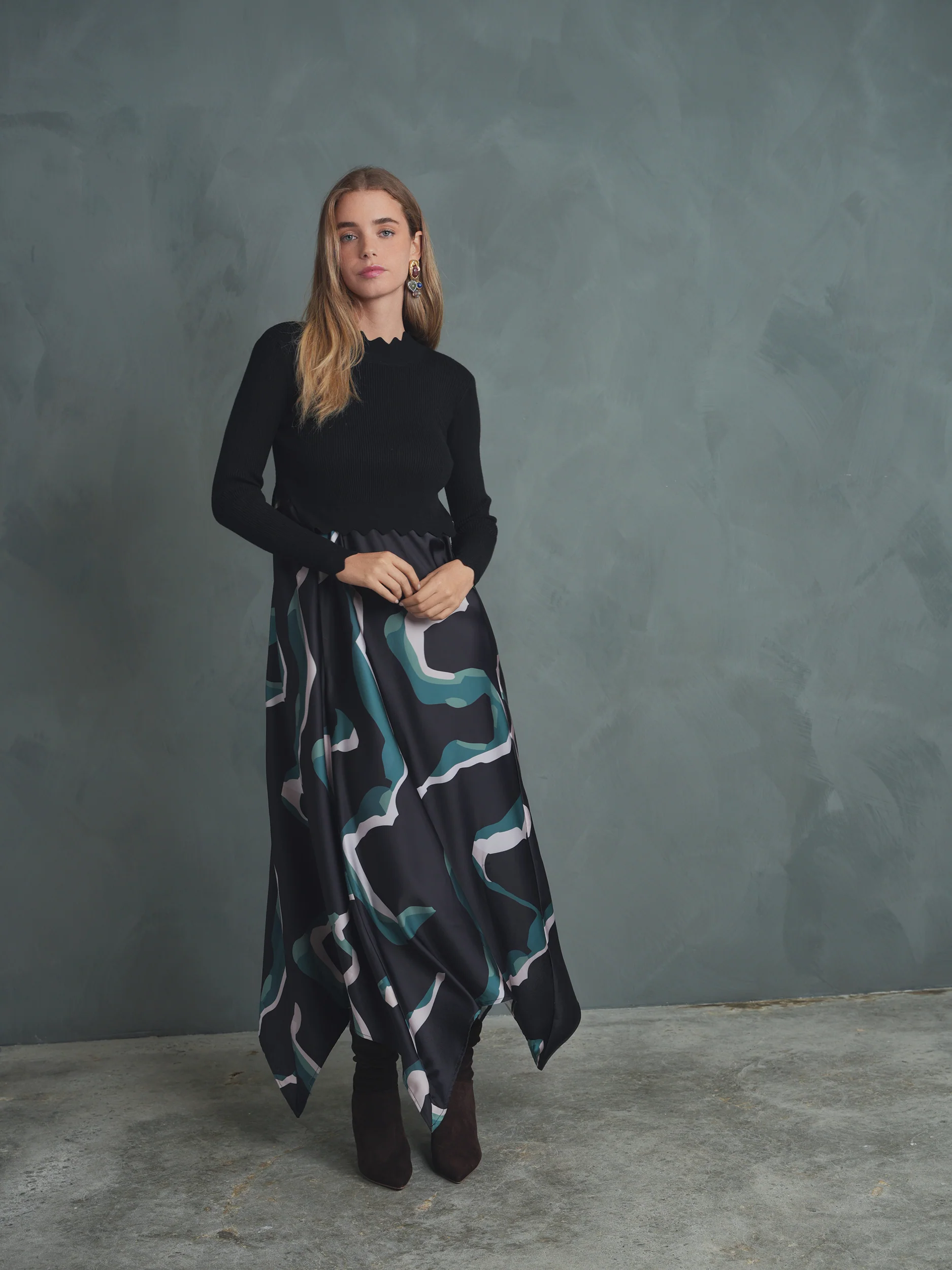 Knit Combo Dress - Image 7