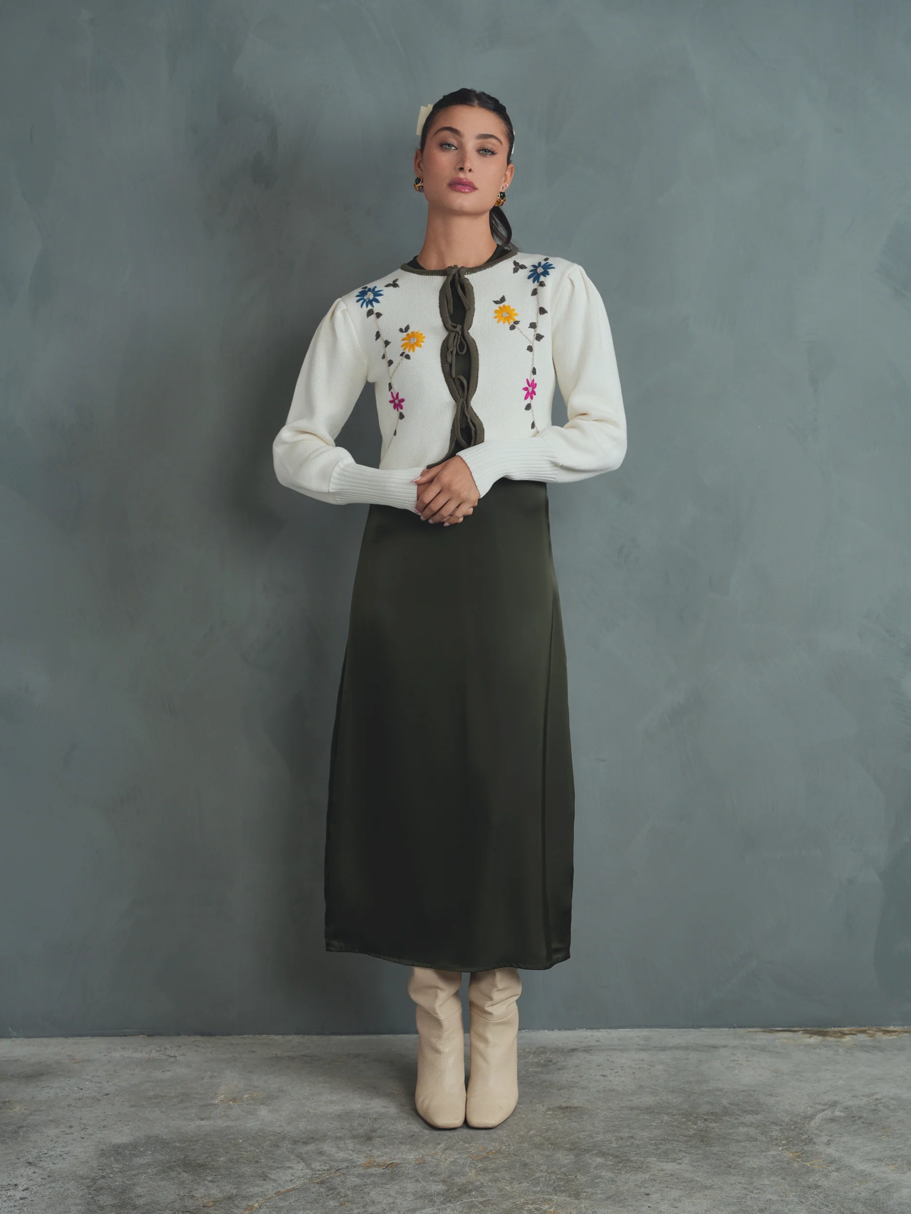 Embroidered Cardigan