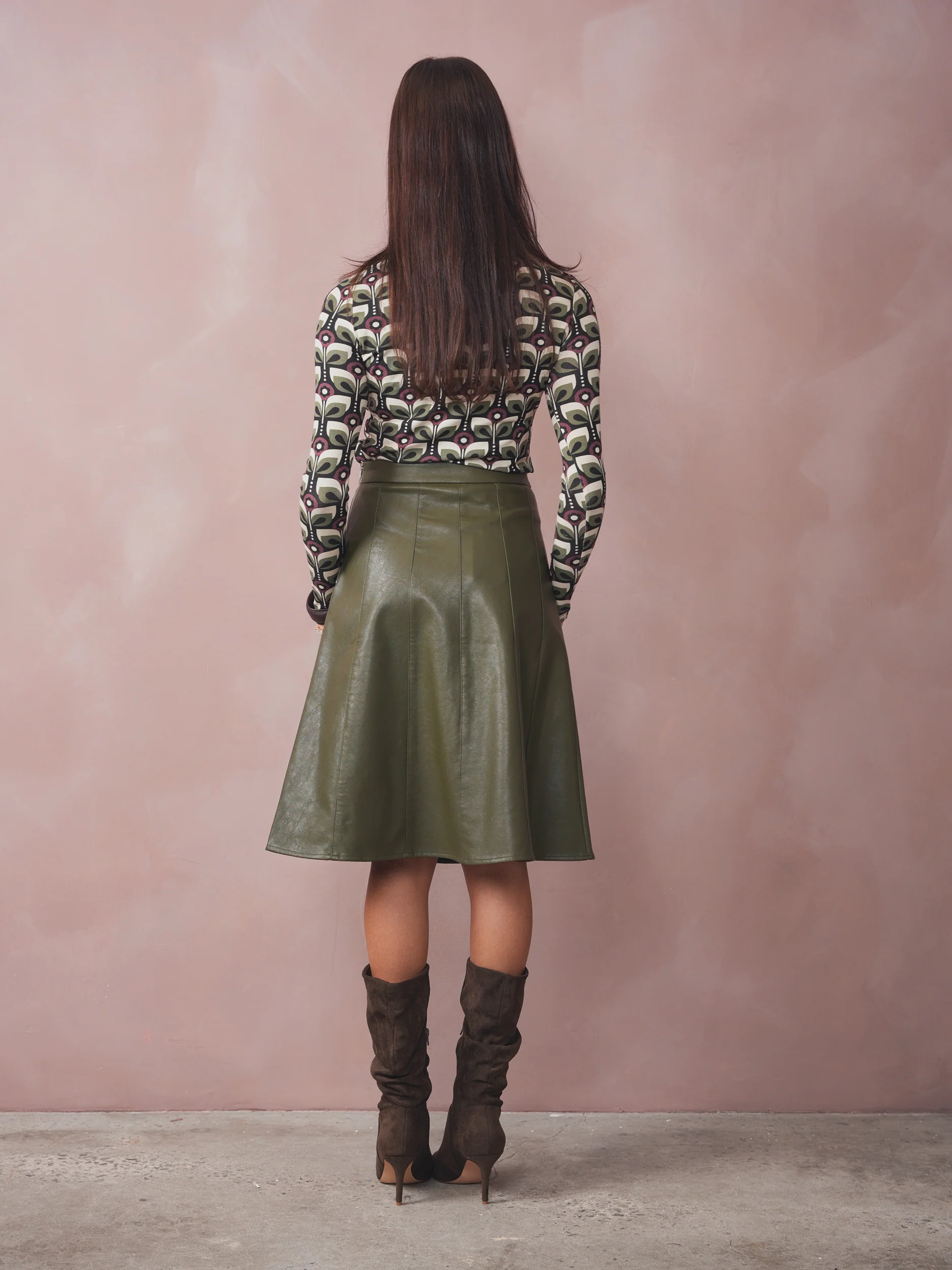 Print Rib Mock Neck - Image 10
